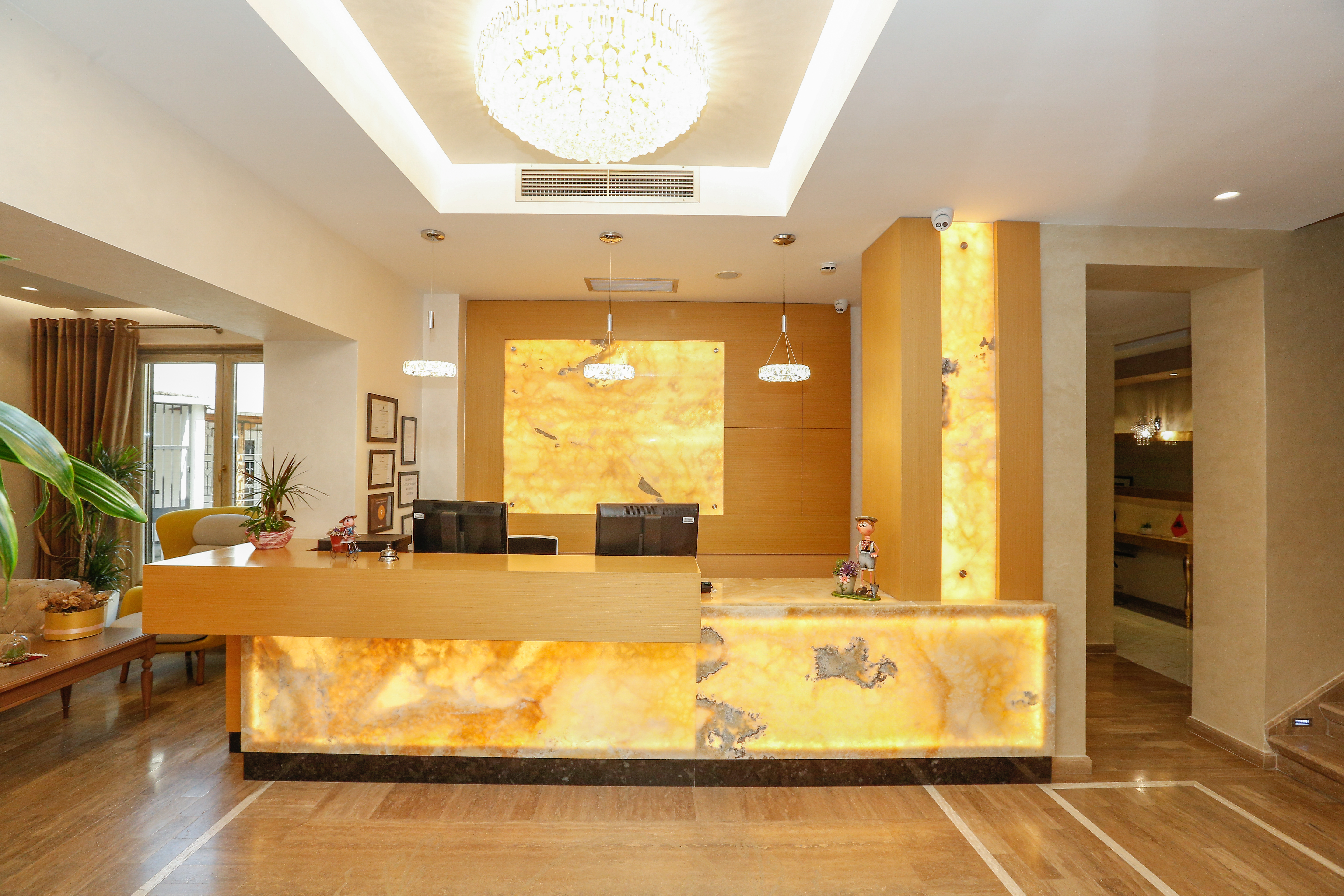 Lobby at Oxford hotel, TIRANA