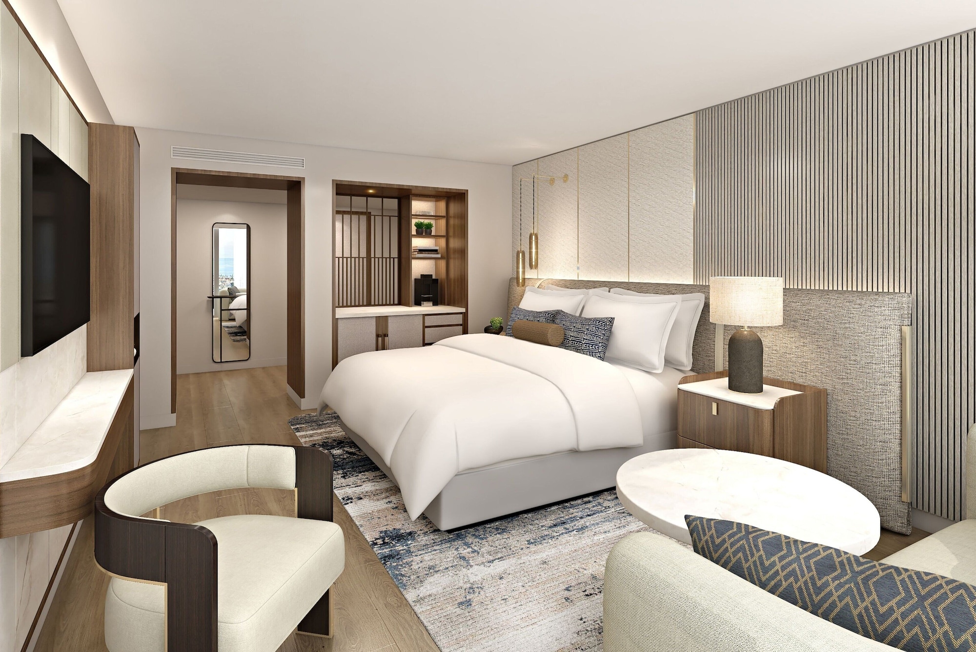 Retreat, Guest Room, King Bed, Partial Ocean View، VEA Newport Beach, A Marriott Resort & Spa 3/4