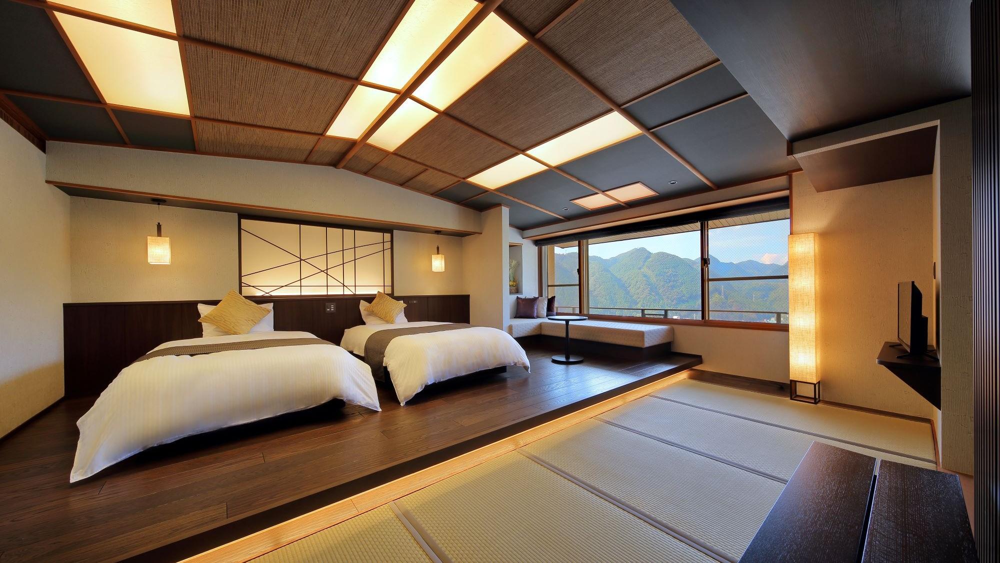 Deluxe, Suite, Twin Beds, Mountain View, West Wing