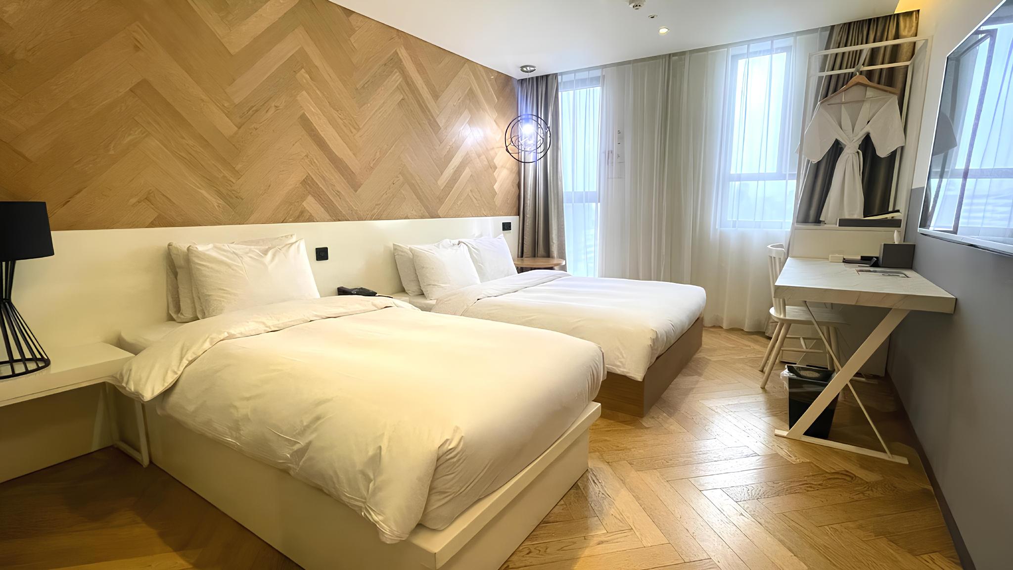 غرفة سوبيريور عائلية بسريرين منفصلين بإطلالة على المدينة، Hotel The Designers LYJ Gangnam Premier 2/2