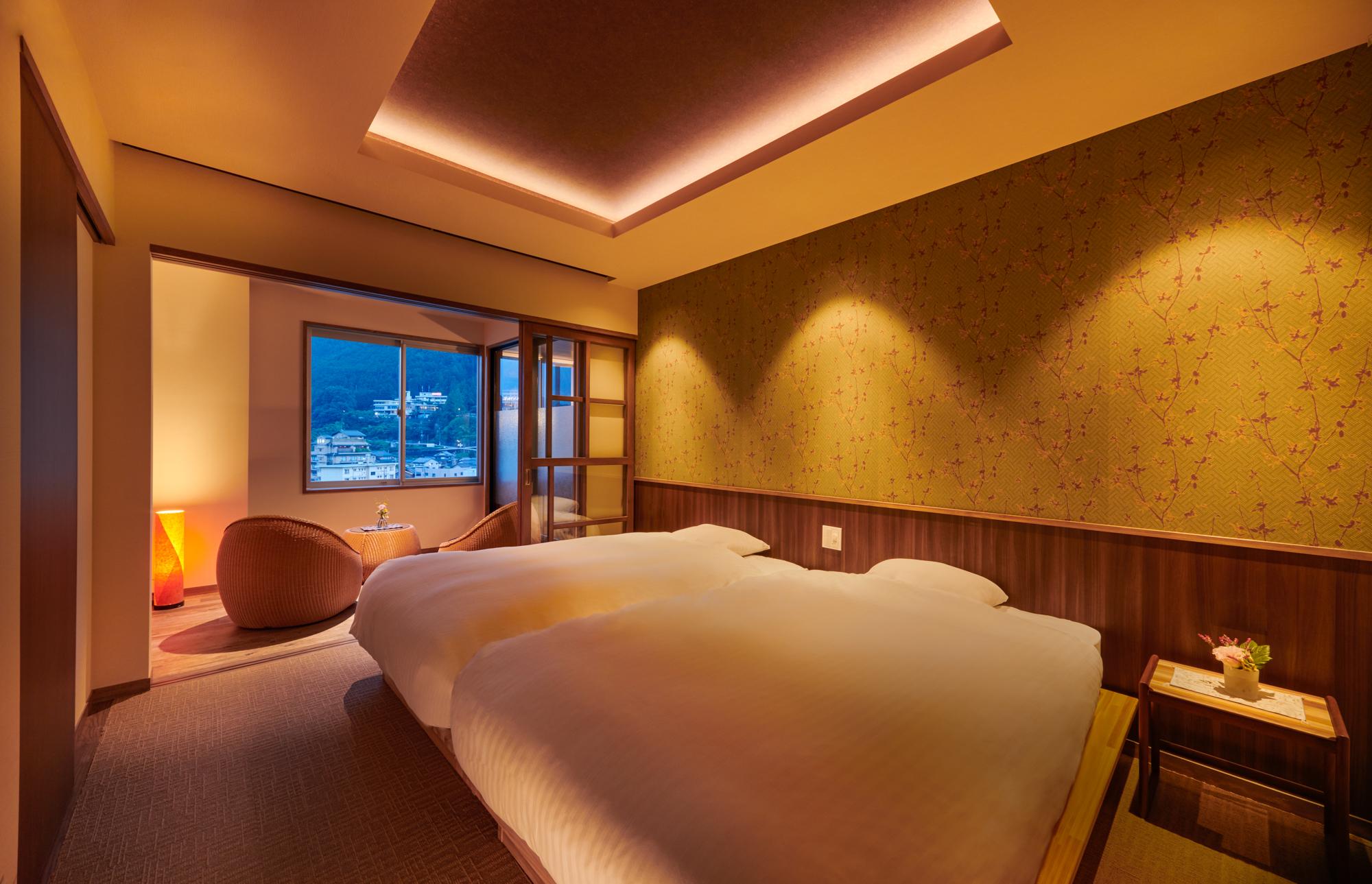 Semi Double Bed, Outdoor Bath