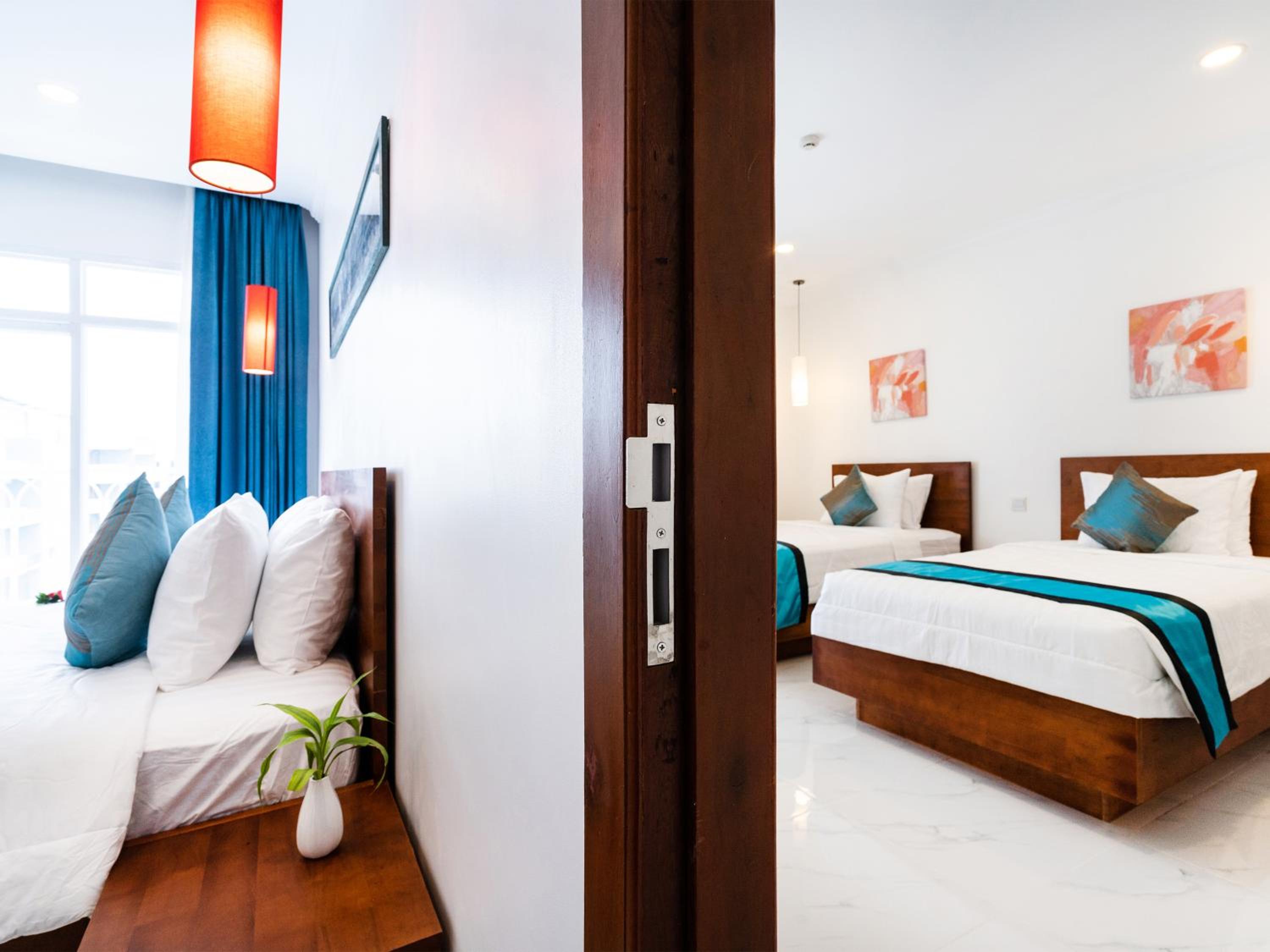 غرفة متصلة عائلية بشرفة بغرفتي نوم، Le Kree Downtown Hotel 5/10