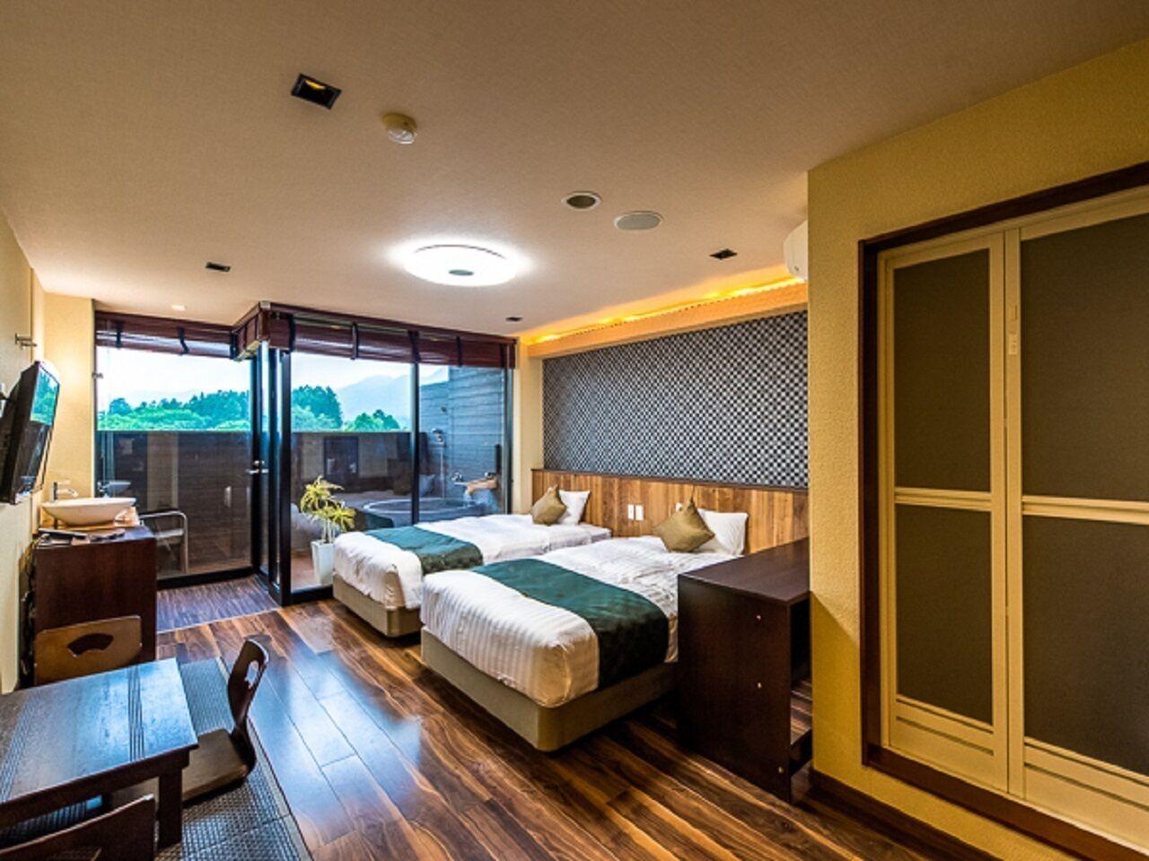 Japanese Western, Japanese, Modern, 2 Double Beds, Outdoor Bath, Terrace, Smoking