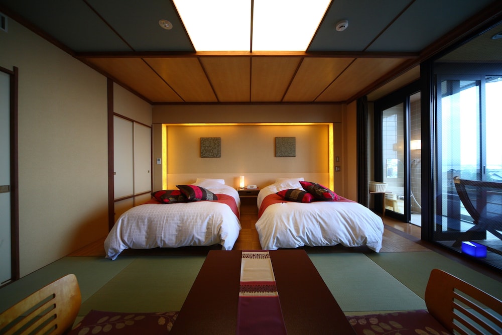 Japanese Western, Twin Beds, 2 Futon Beds, Outdoor Bath