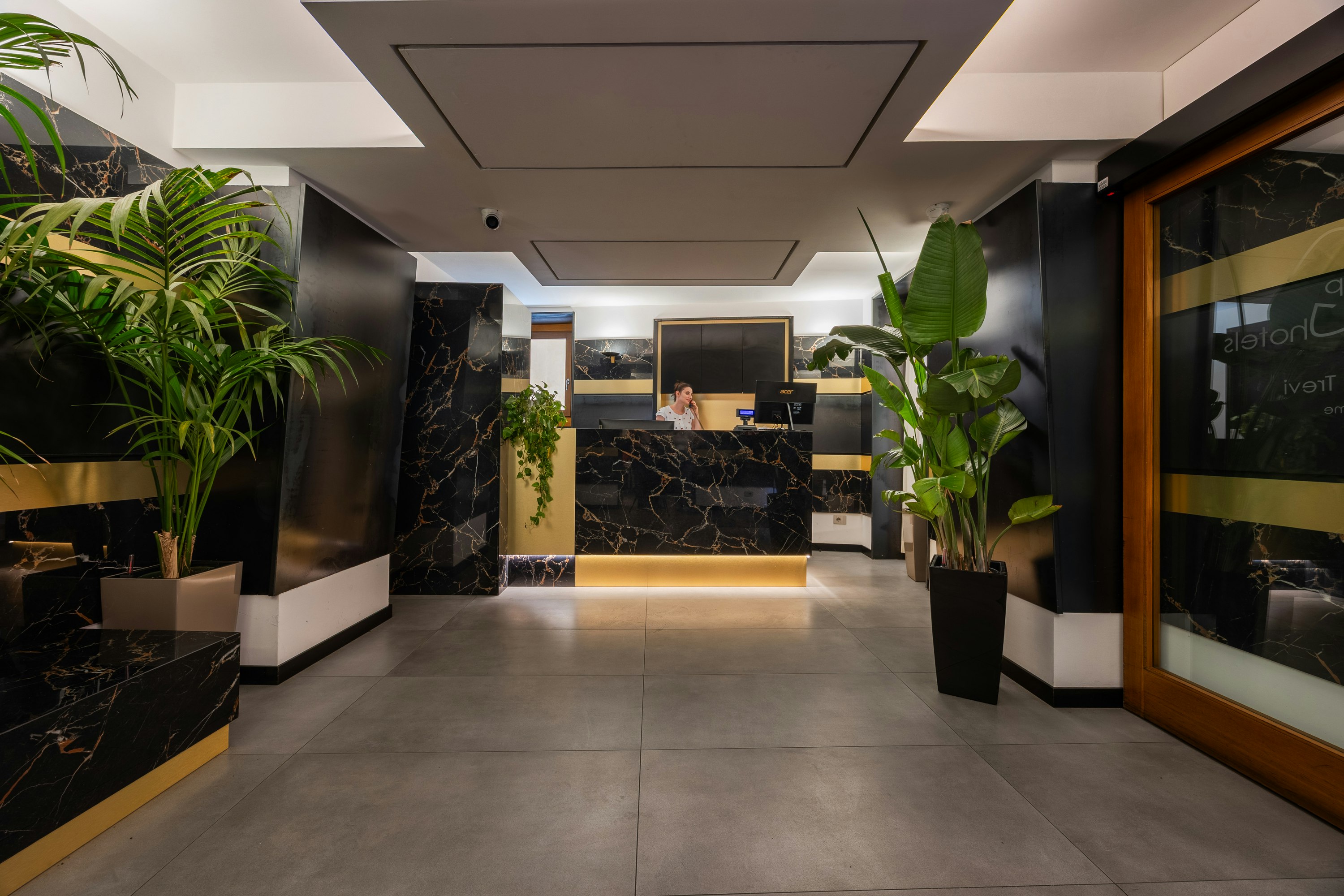 Lobby at Trevi Hotel, ROME