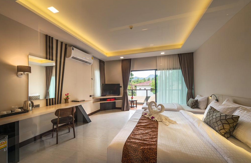 غرفة ديلوكس بسرير مزدوج، Cher Mantra Aonang Resort And Pool Suite 2/4