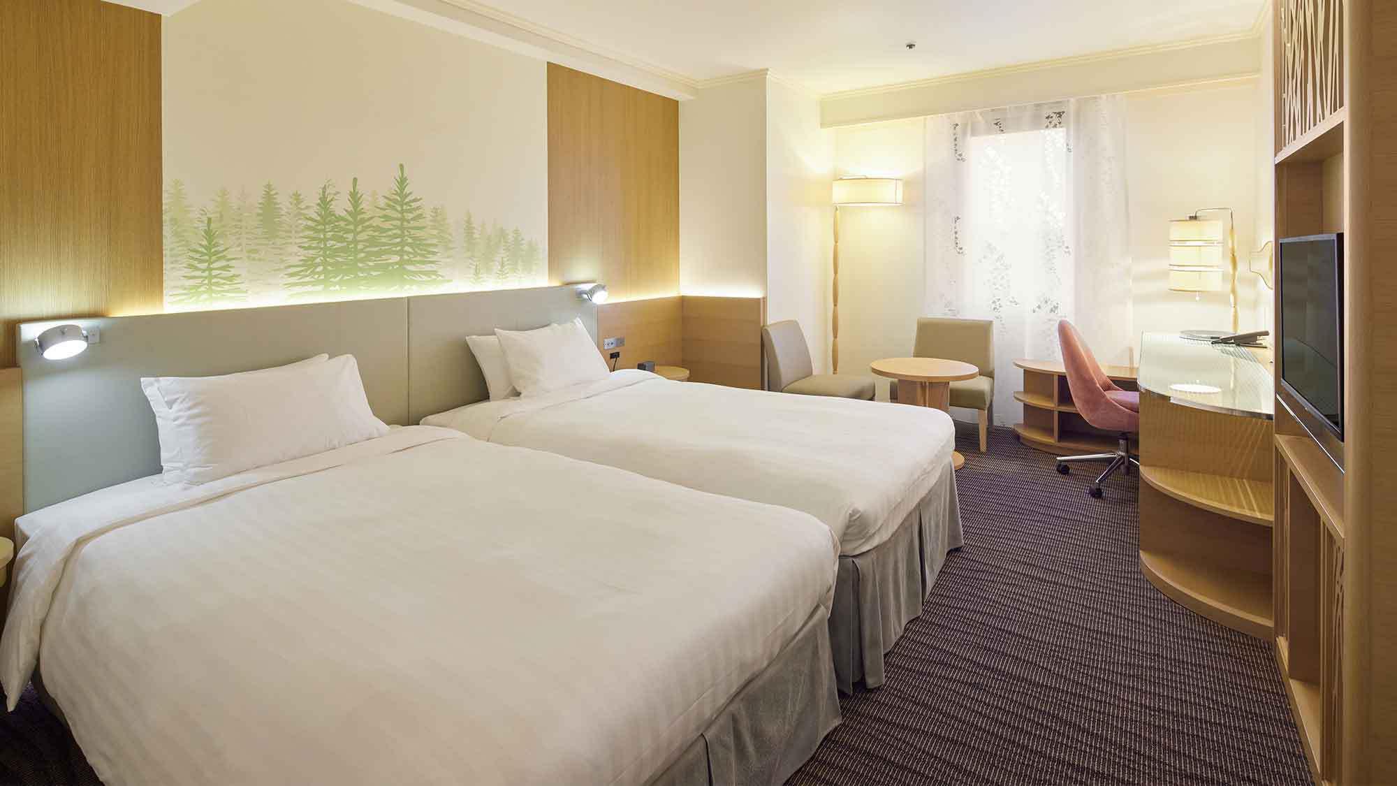 Moderate, 2 Double Beds