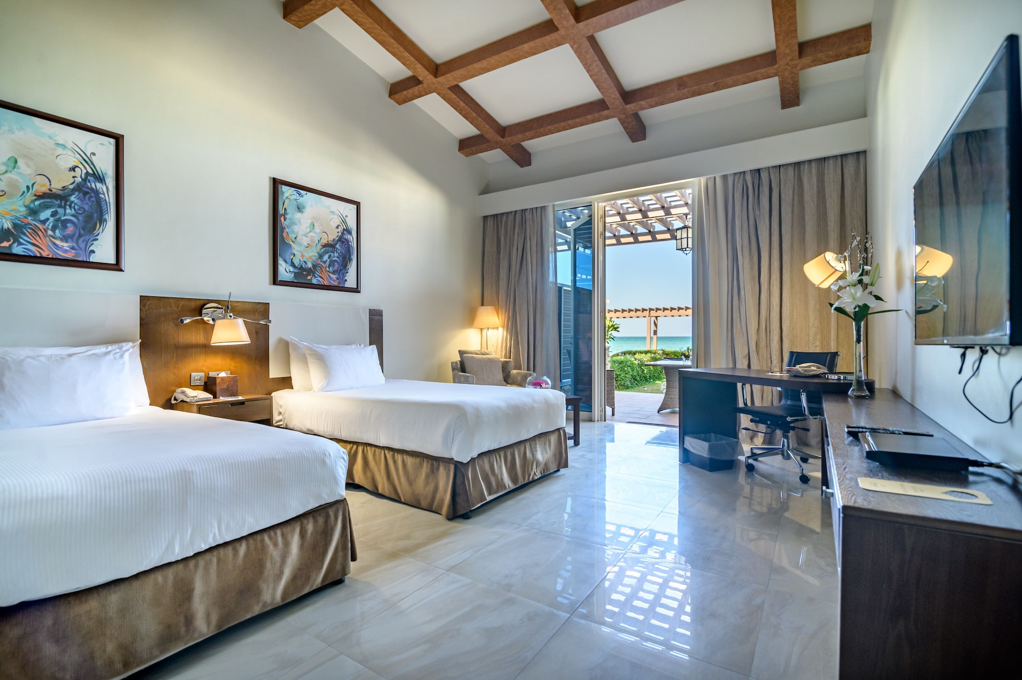 Premium, Chalet, Twin Beds, Beach Front, Terrace