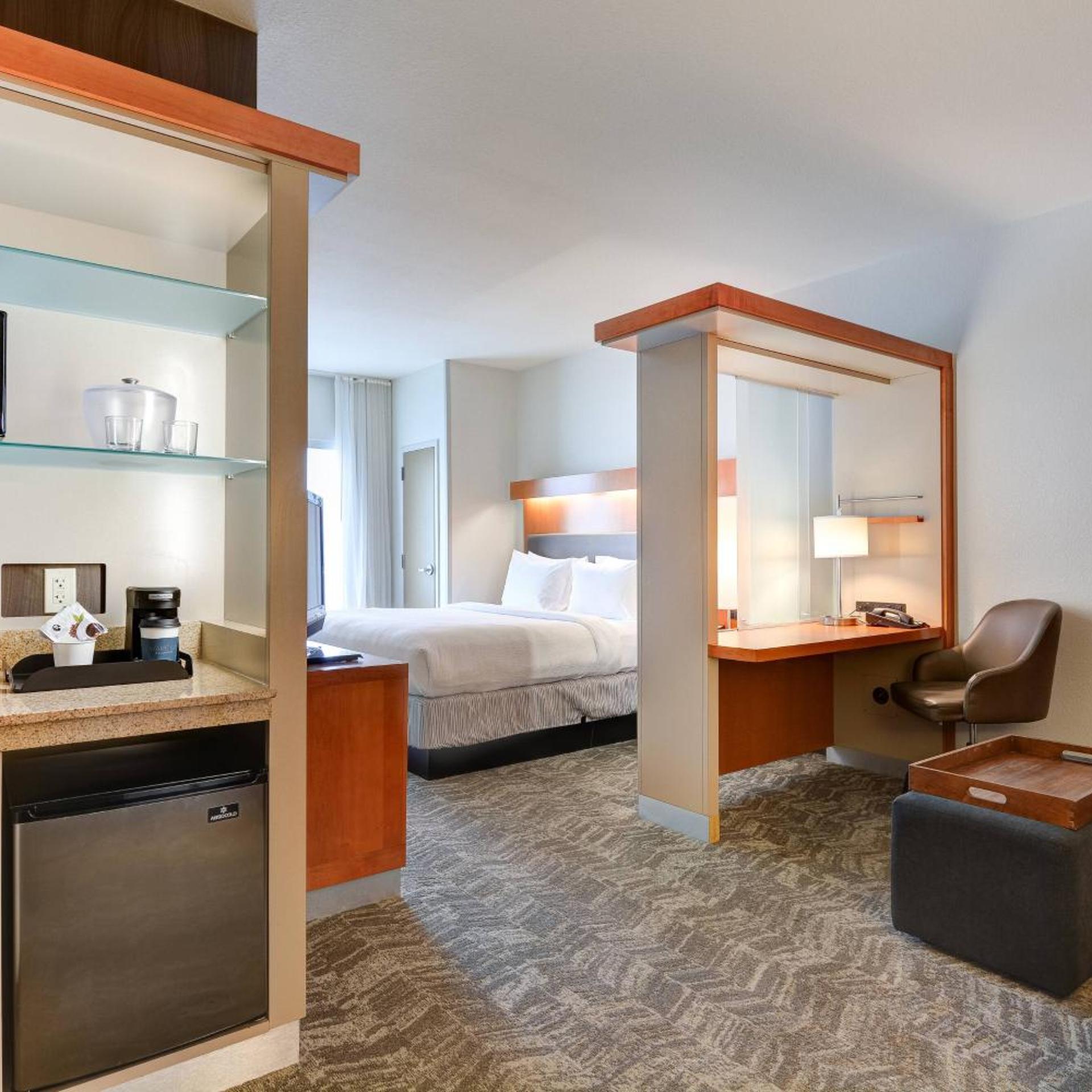 جناح بسرير كينج مع سرير سحّاب إضافي مع أريكة لذوي الإعاقة، Springhill Suites Shreveport-Bossier City/Louisiana Downs 6/6