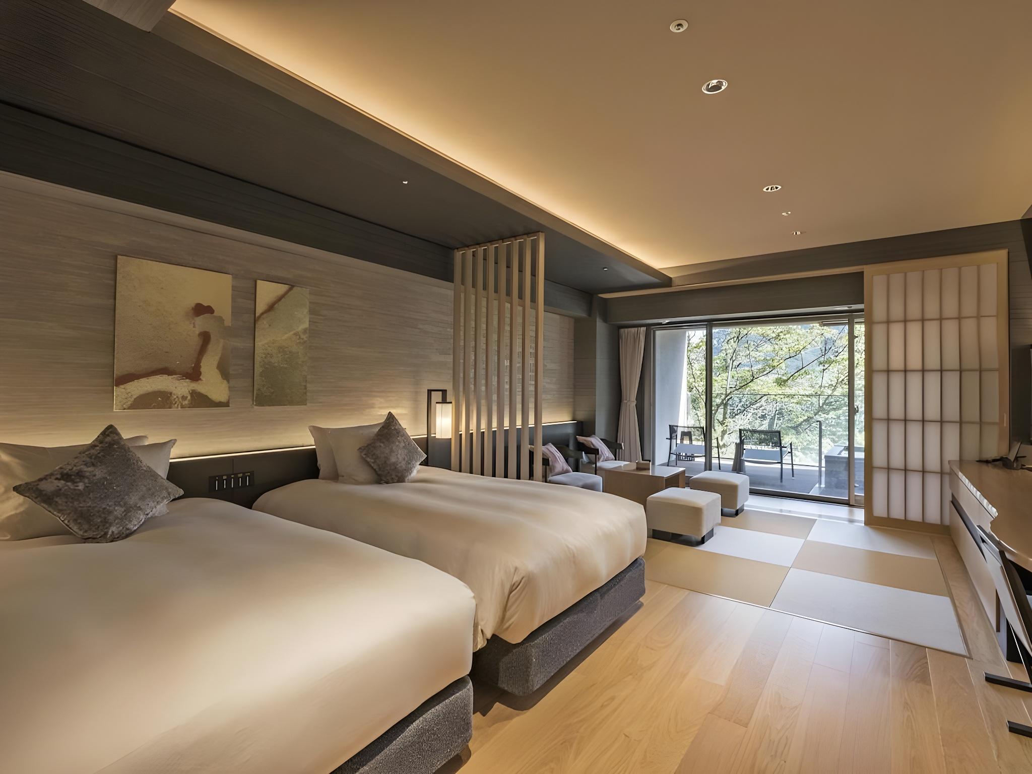 Japanese, Twin Beds, Outdoor Bath, West Wing
