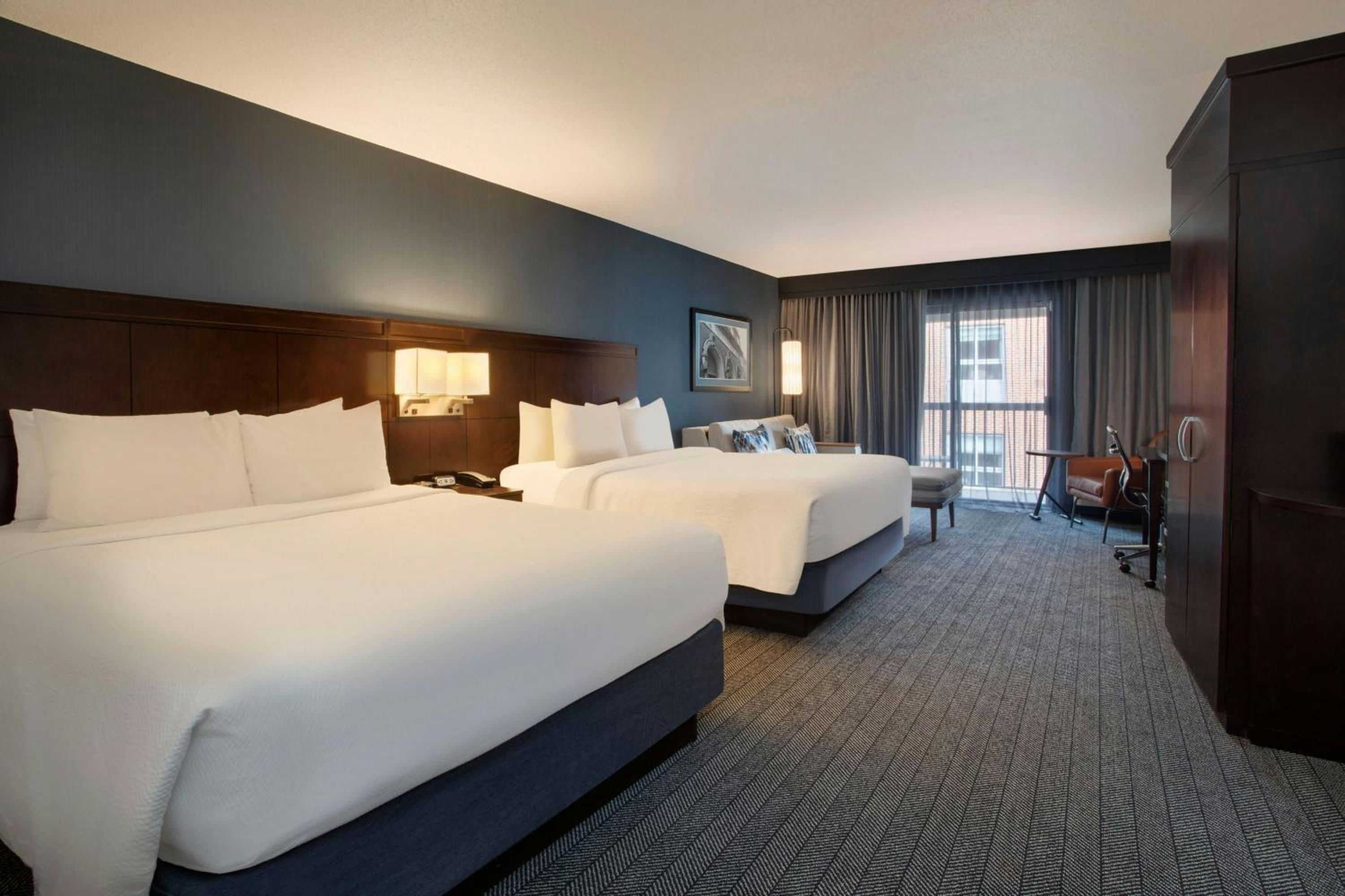 Guest Room, Deluxe, 2 Queen Beds, Sofa, Balcony