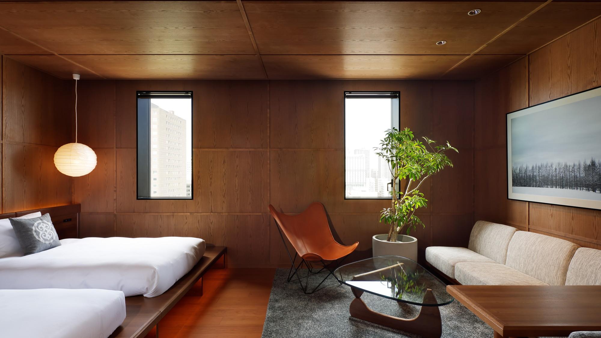 Suite, Twin Beds, Park View, Night View, Bathtub