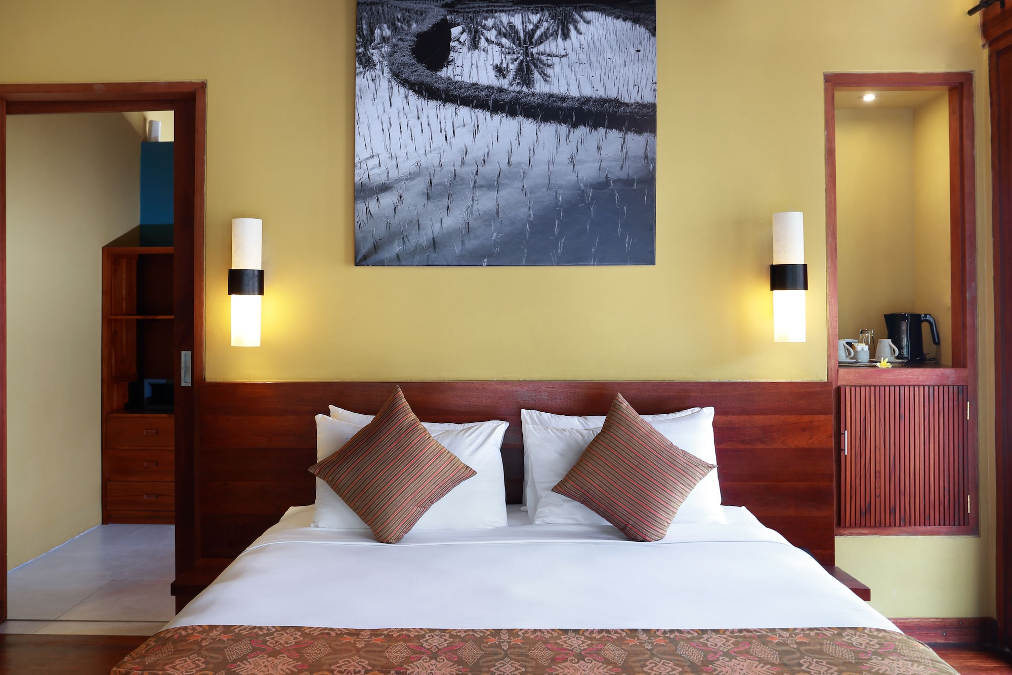 Pool, Villa, King Bed, Rice Field View