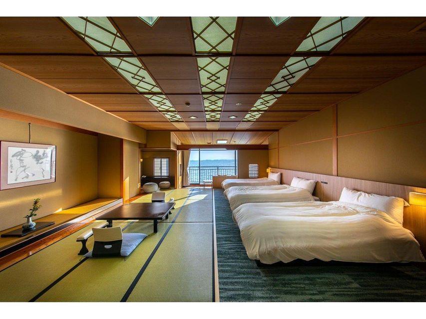 Semi Room, Japanese, 3 Semi Double Beds, Ocean View, Bathtub