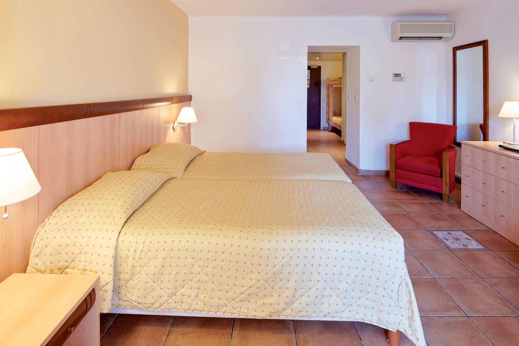 Studio, Twin Beds, Bunk Bed, Garden Area
