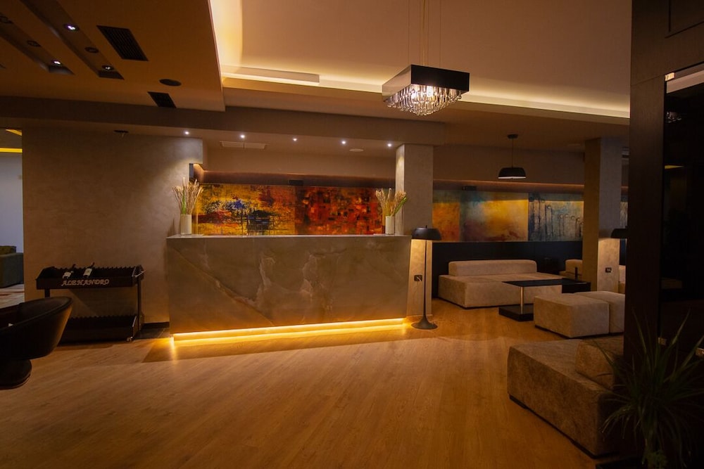 Lobby at Albanopolis Hotel, TIRANA