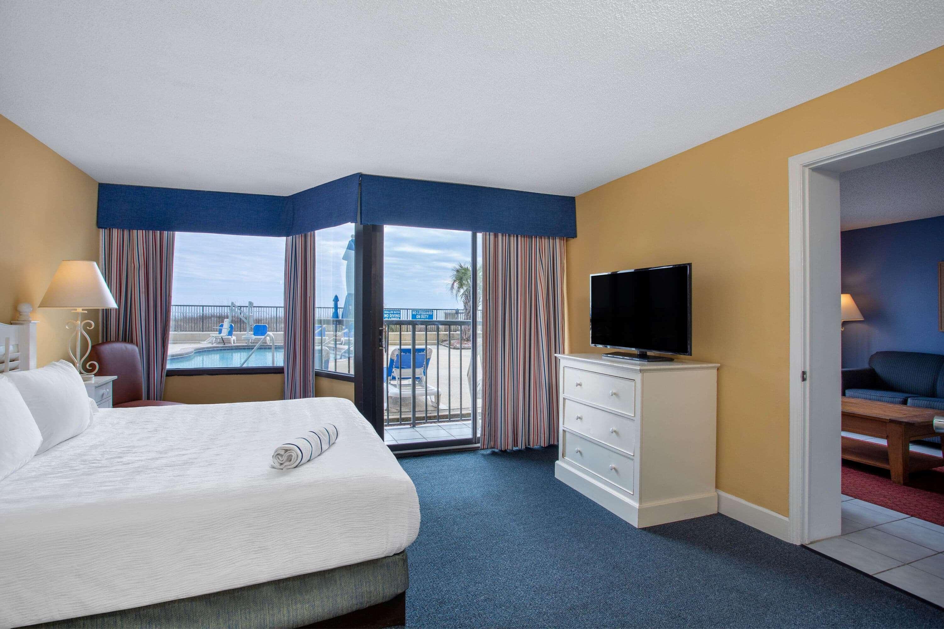 شقة بسرير كينج وسريرين منفصلين بغرفتي نوم، Ocean Club Resort Myrtle Beach 2/2