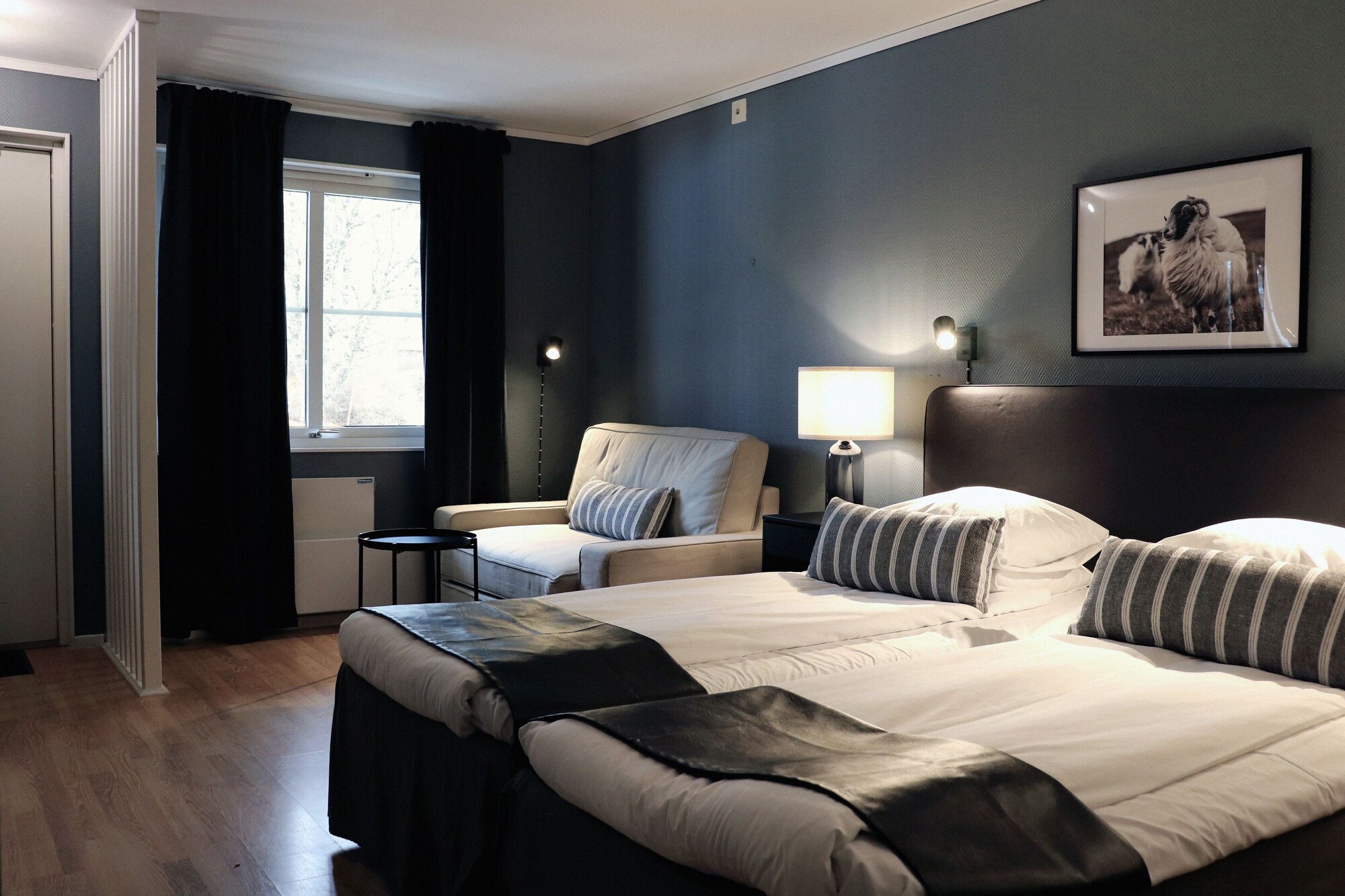 Family, Double Bed, Sofa