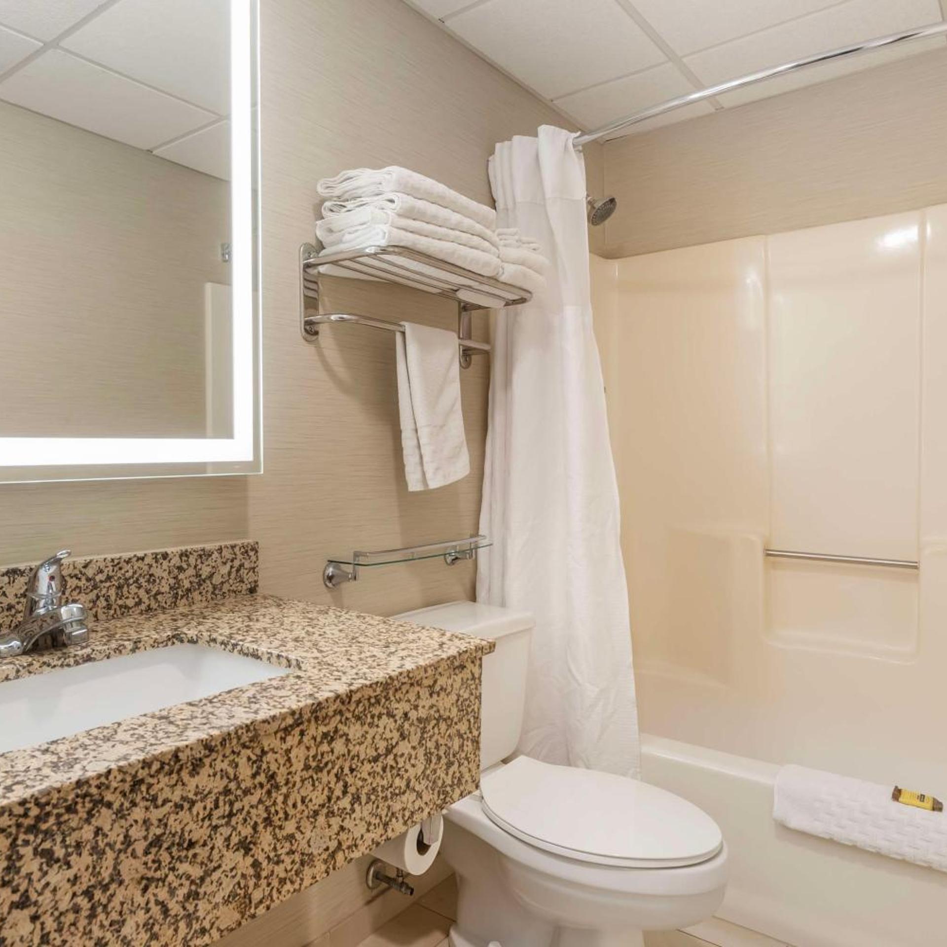 غرفة بسرير كوين بحوض استحمام لذوي الإعاقة، Best Western Plus Steeplegate Inn 3/4