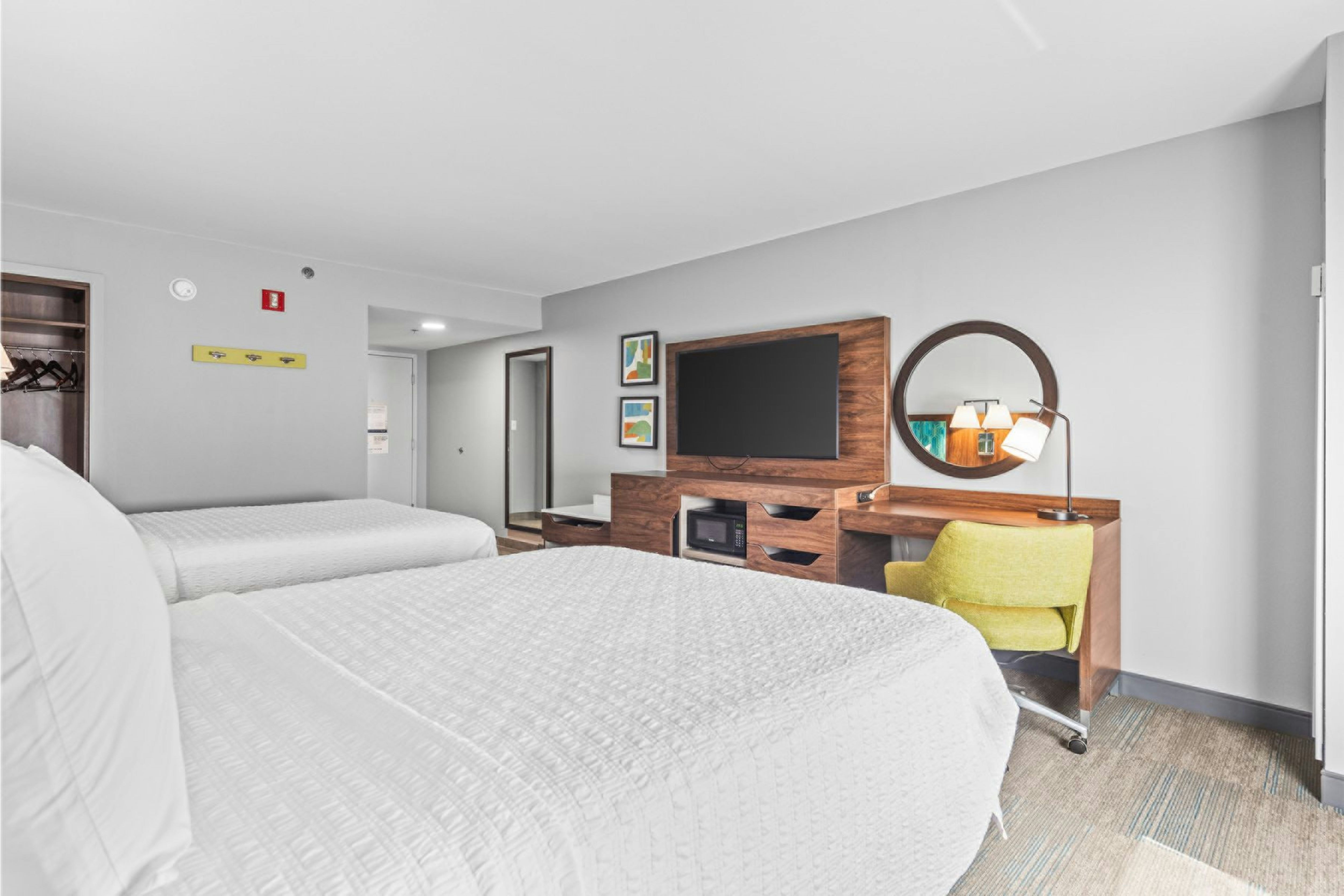 Room, 2 Queen Beds, Bath and Shower