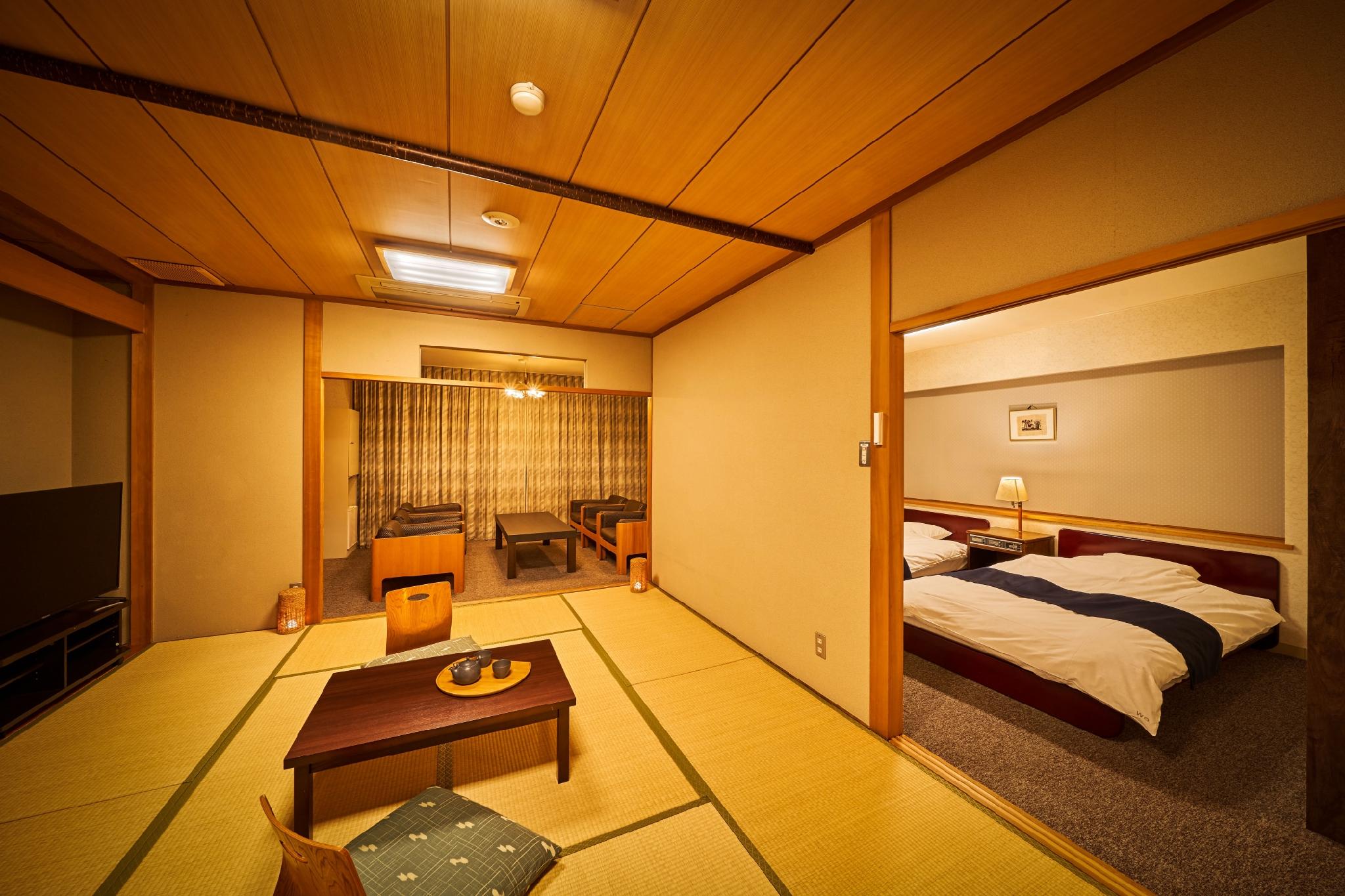 Japanese Western, City, Superior, Twin Beds, 4 Futon Beds, Night View, Indoor Bath