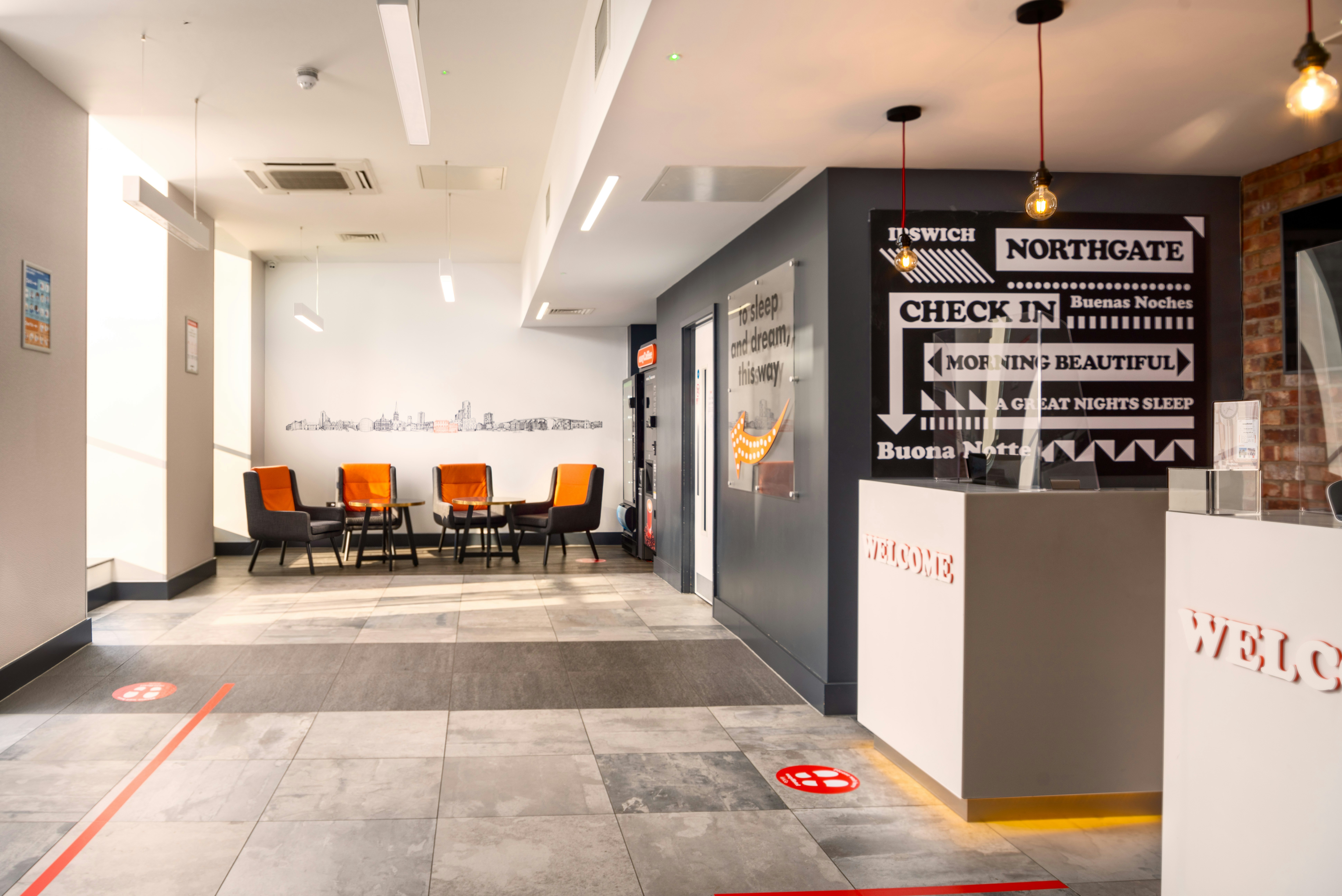 Lobby at easyHotel Ipswich Town Centre, IPSWICH