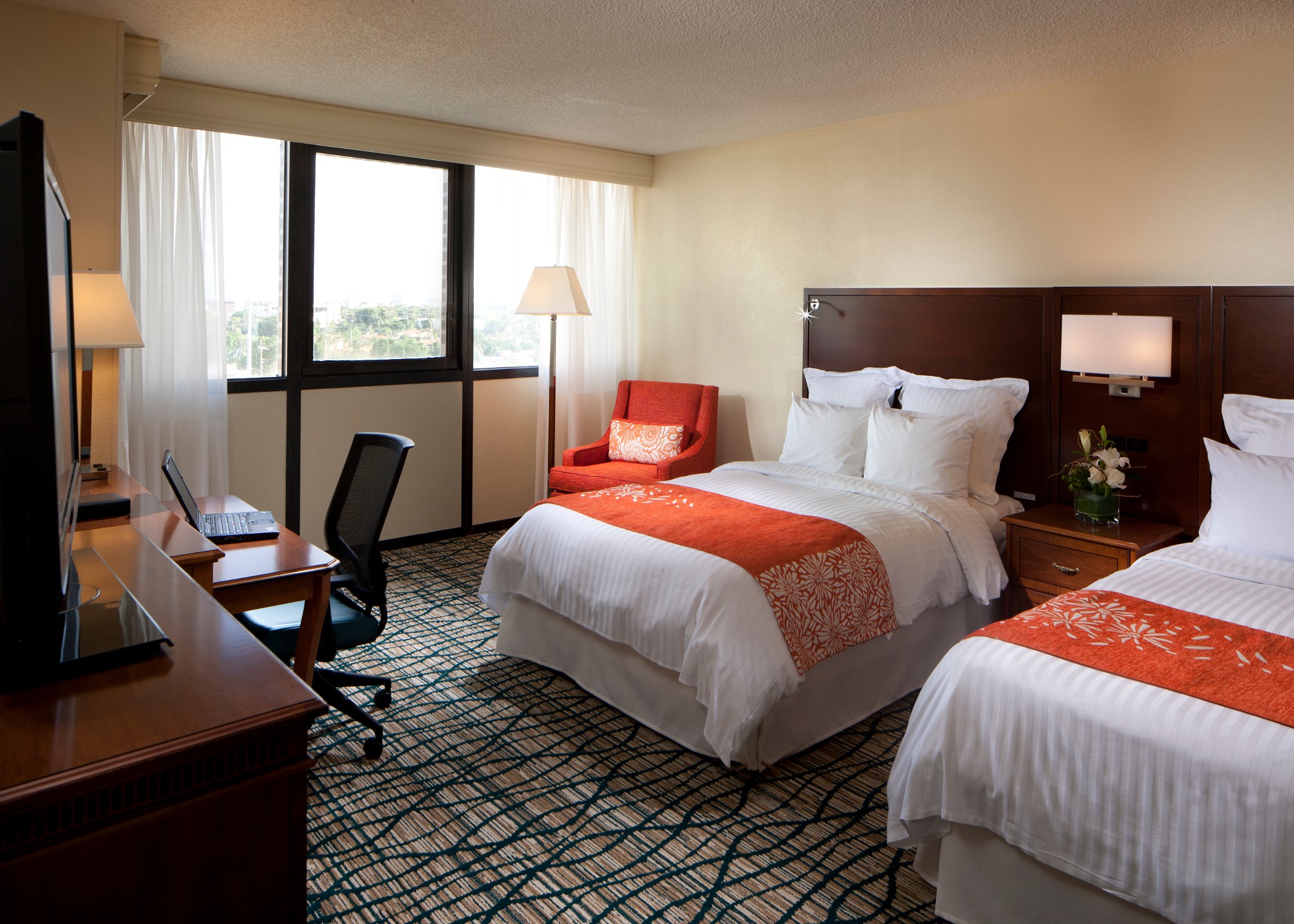 غرفة بسرير مزدوج، Marriott Miami Airport 5/5