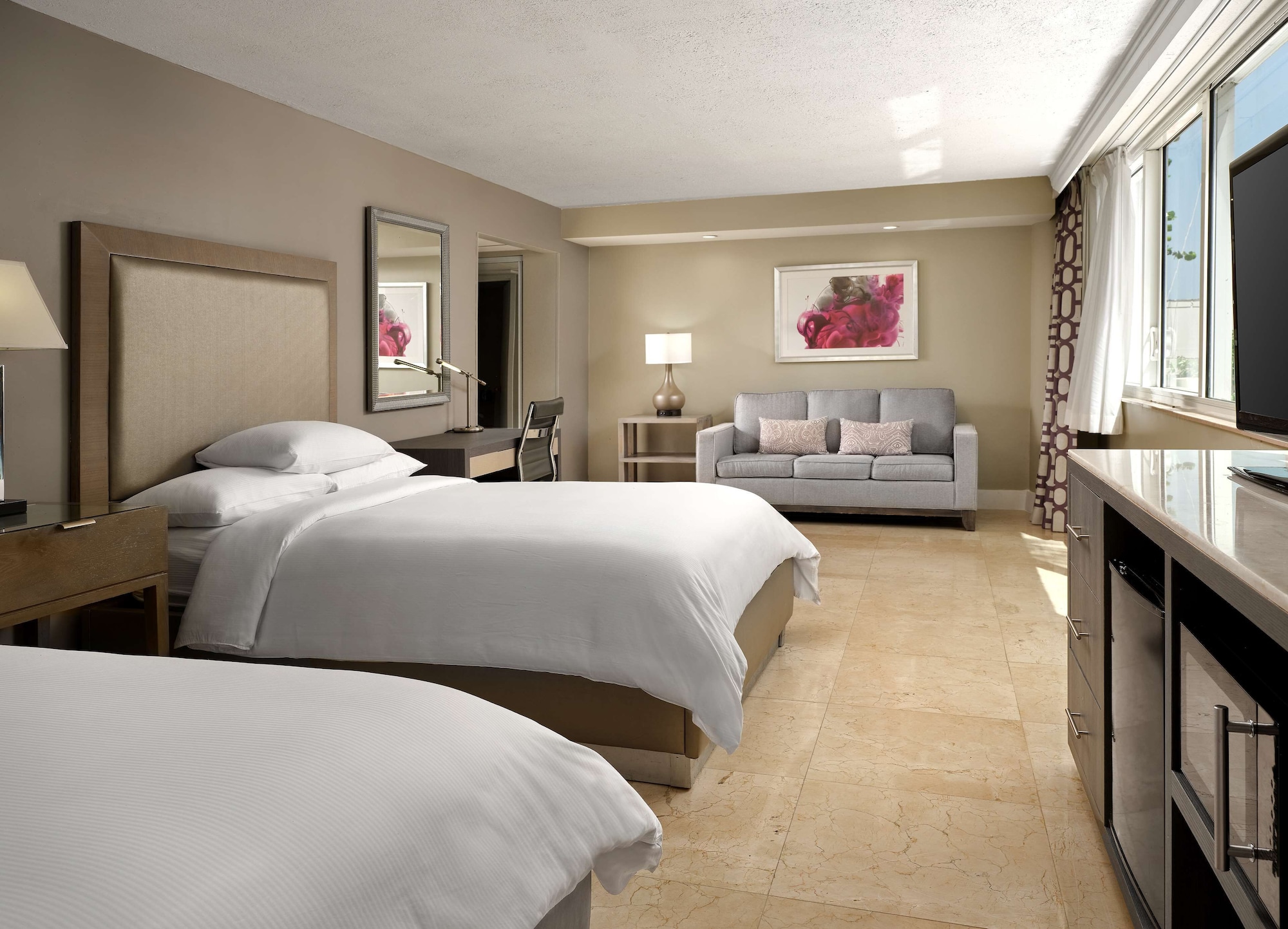 Room, 2 Double Beds, Garden View