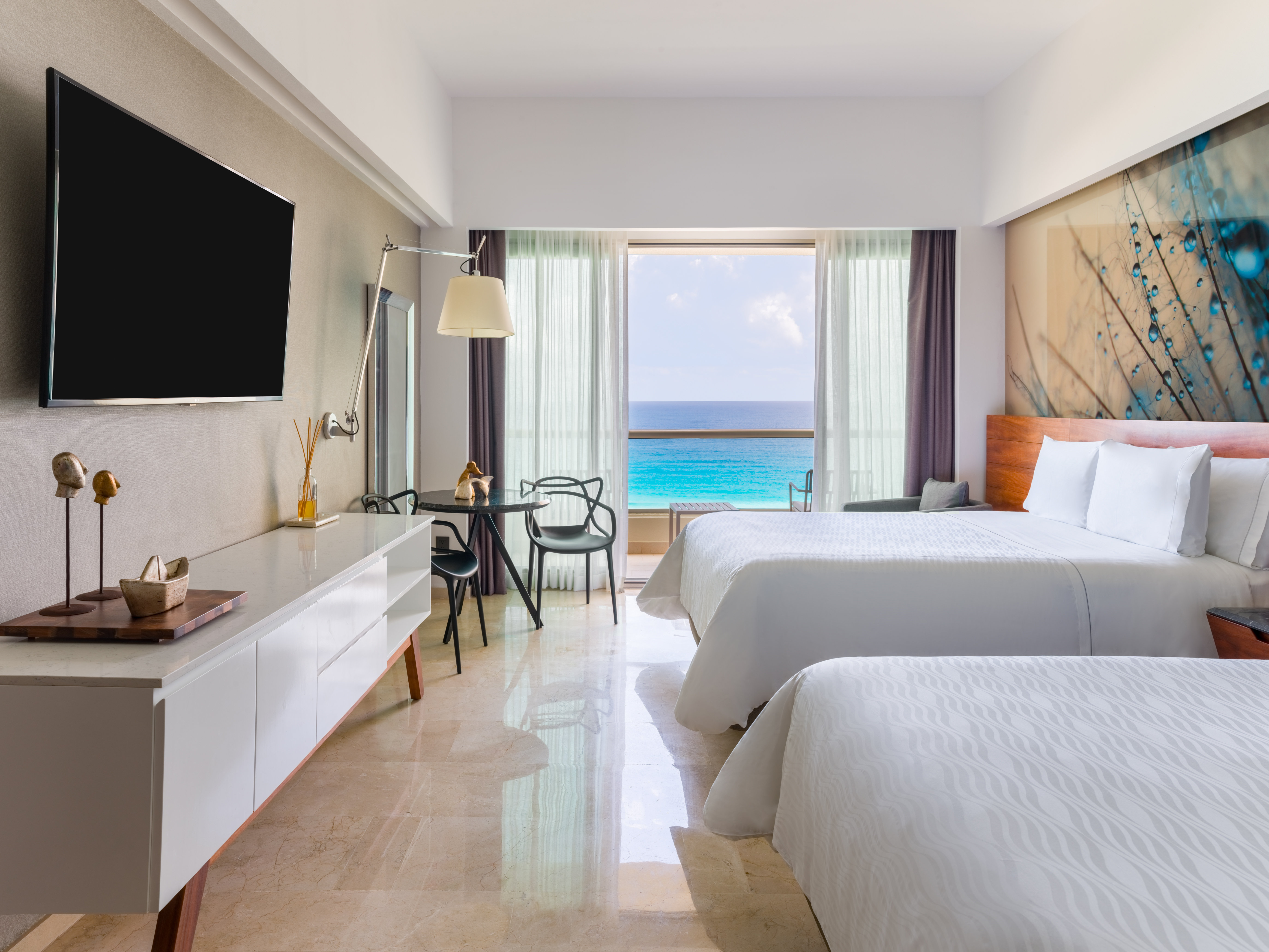 Aqua, Club, Premium, 2 Double Beds, Ocean Front
