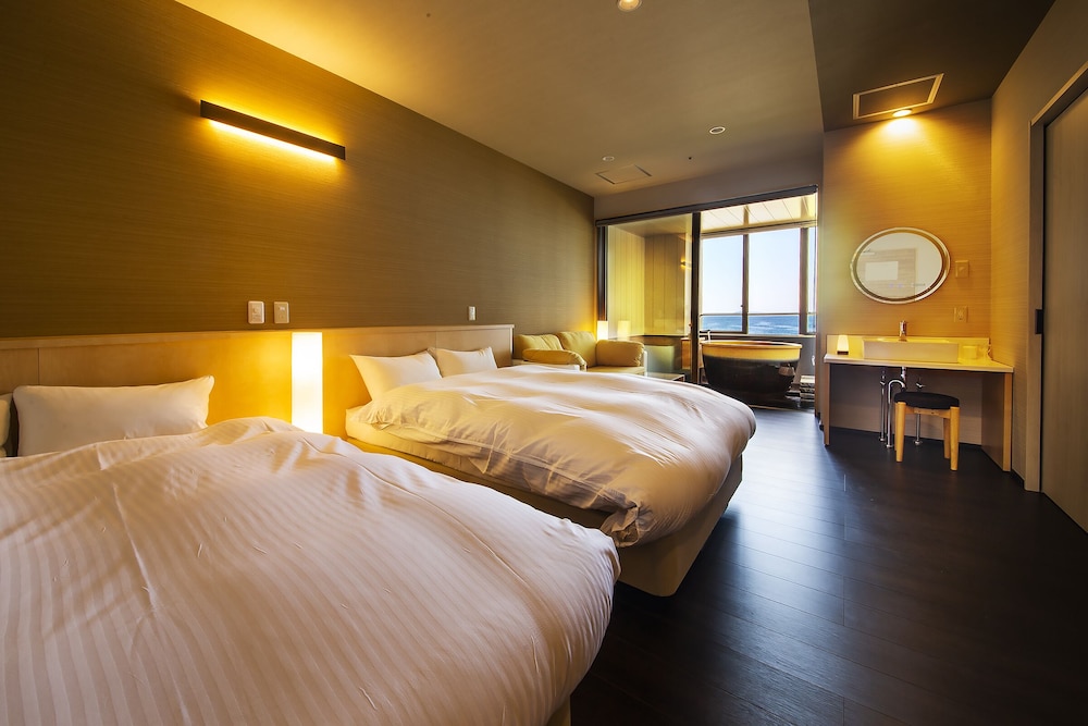 Japanese Western, Twin Beds, Ocean View, Outdoor Bath