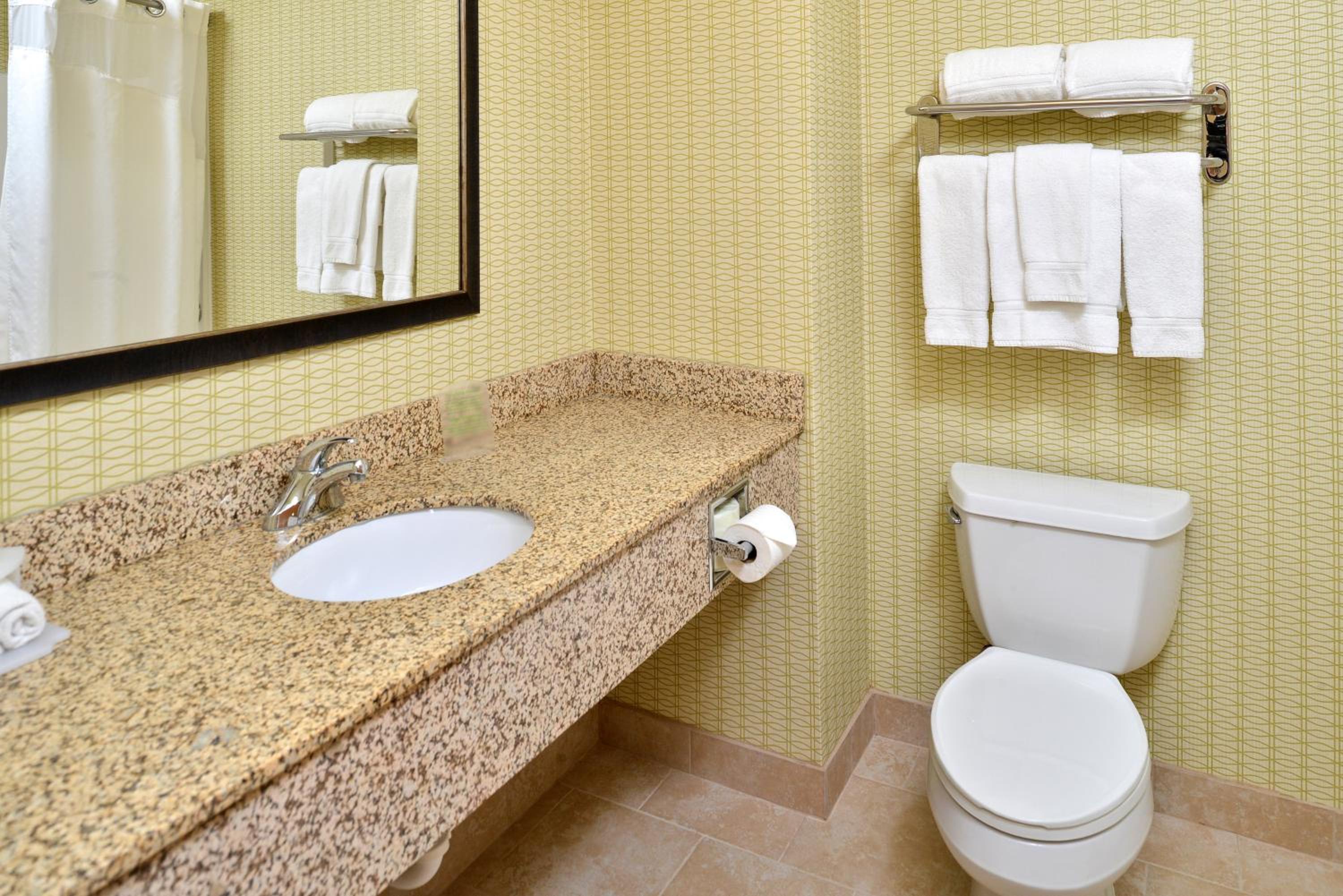 غرفة قياسية بسريرين كوين بحوض استحمام لذوي الإعاقة، Holiday Inn Express Hotel Suites Charlotte 6/6