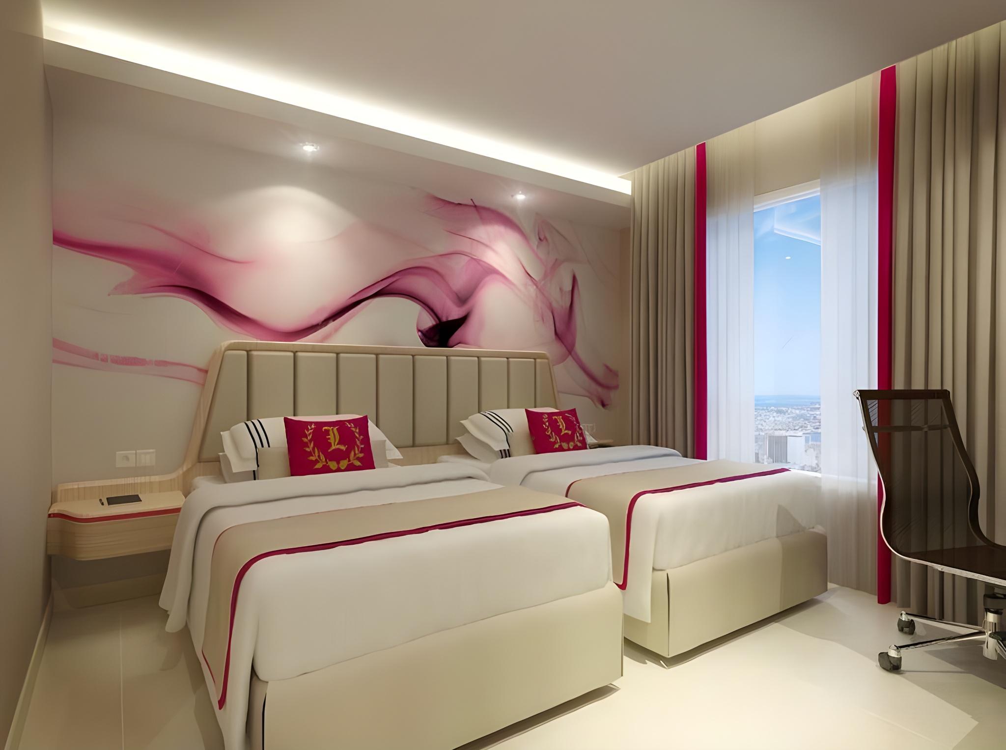 غرفة ديلوكس بسريرين منفصلين، Leedon Hotel & Suites Surabaya 2/2