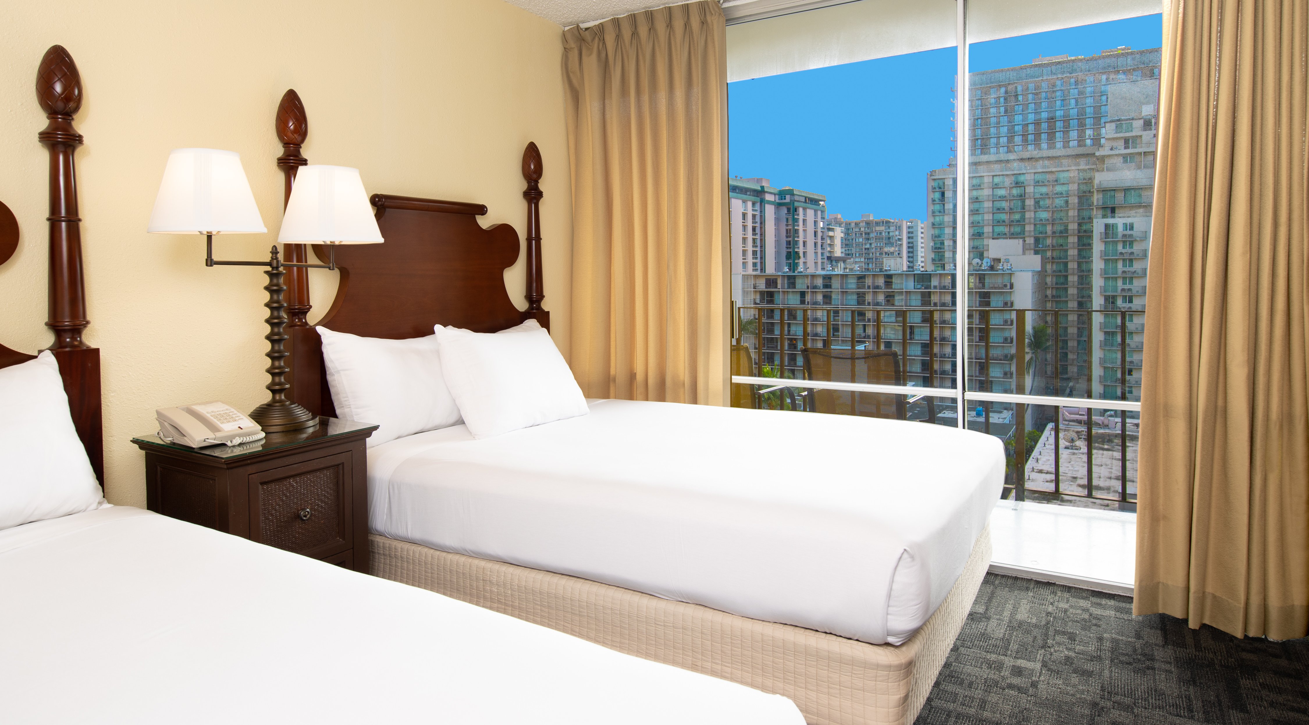 ROOM, 2 DOUBLE BEDS, SKY VIEW, KITCHEN