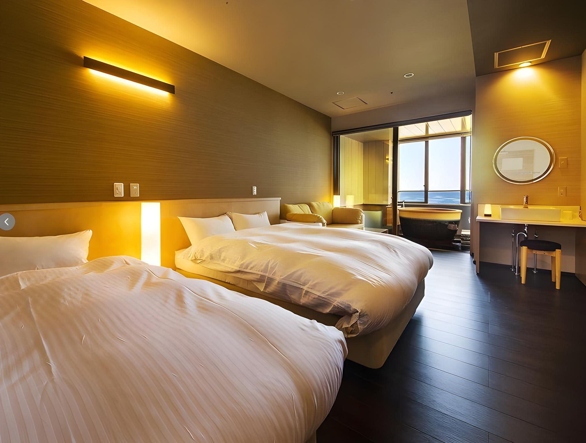 Semi Room, Western, Twin Beds, Ocean View, Outdoor Bath