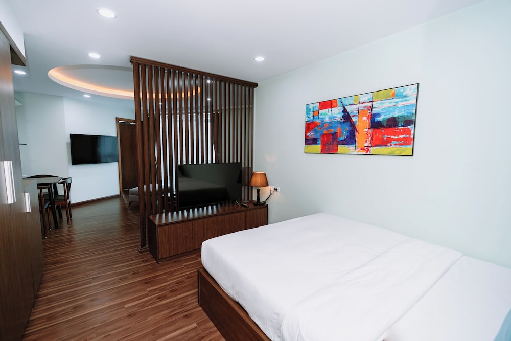 غرفة عائلية بسريرين مزدوجين بإطلالة على البحيرة، Legend Westlake Hotel 3/5