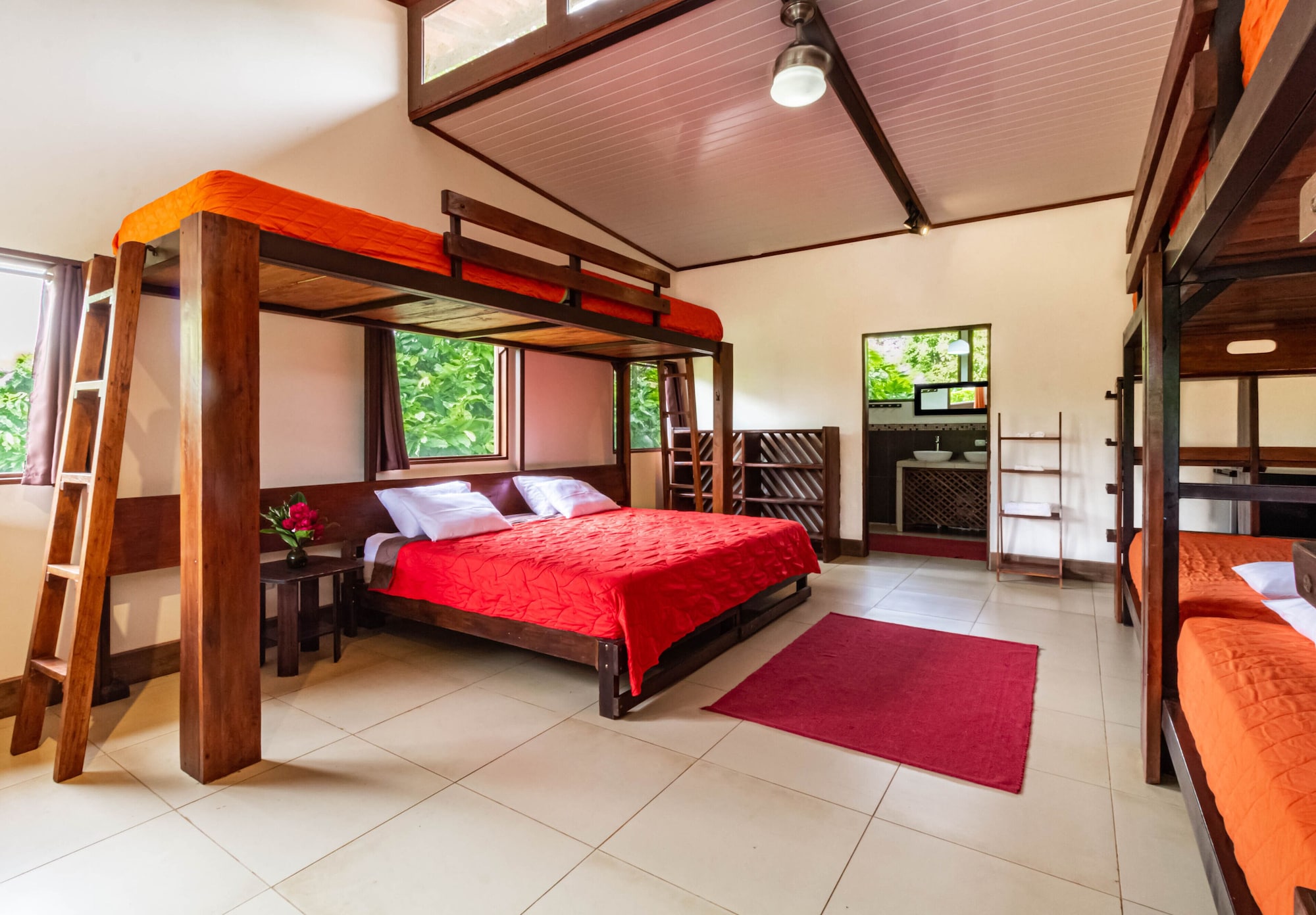 Family, Cabin, Twin Beds, 1 Queen and 1 Bunk Bed, Mountain Side, Private Bathroom