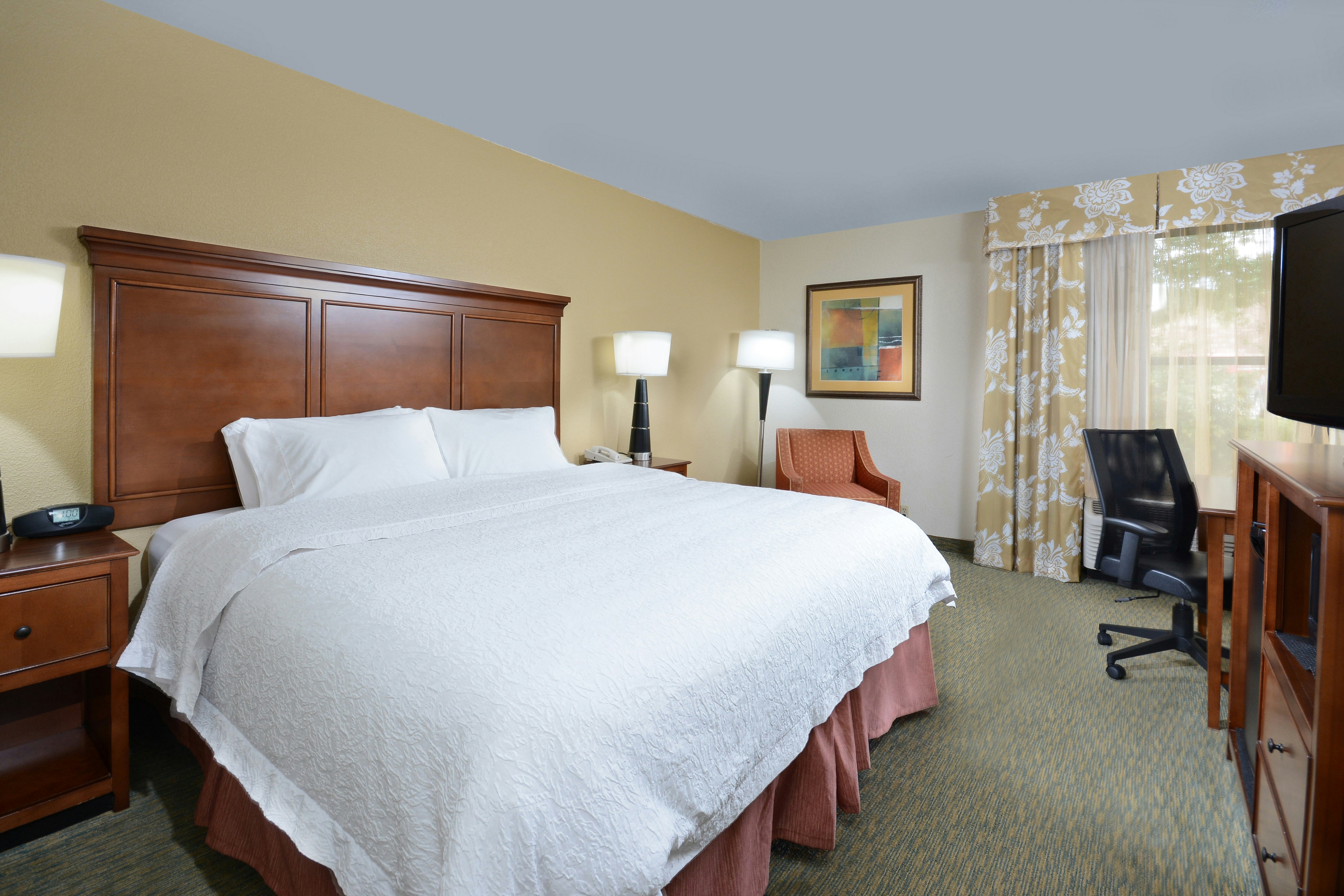 غرفة قياسية بسرير كينج، Hampton Inn Raleigh/Durham-Airport 2/4