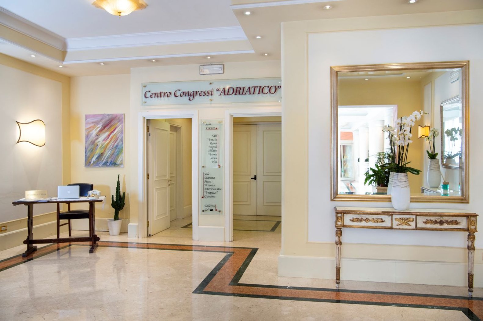 Lobby at Grand Hotel Adriatico, FLORENCE