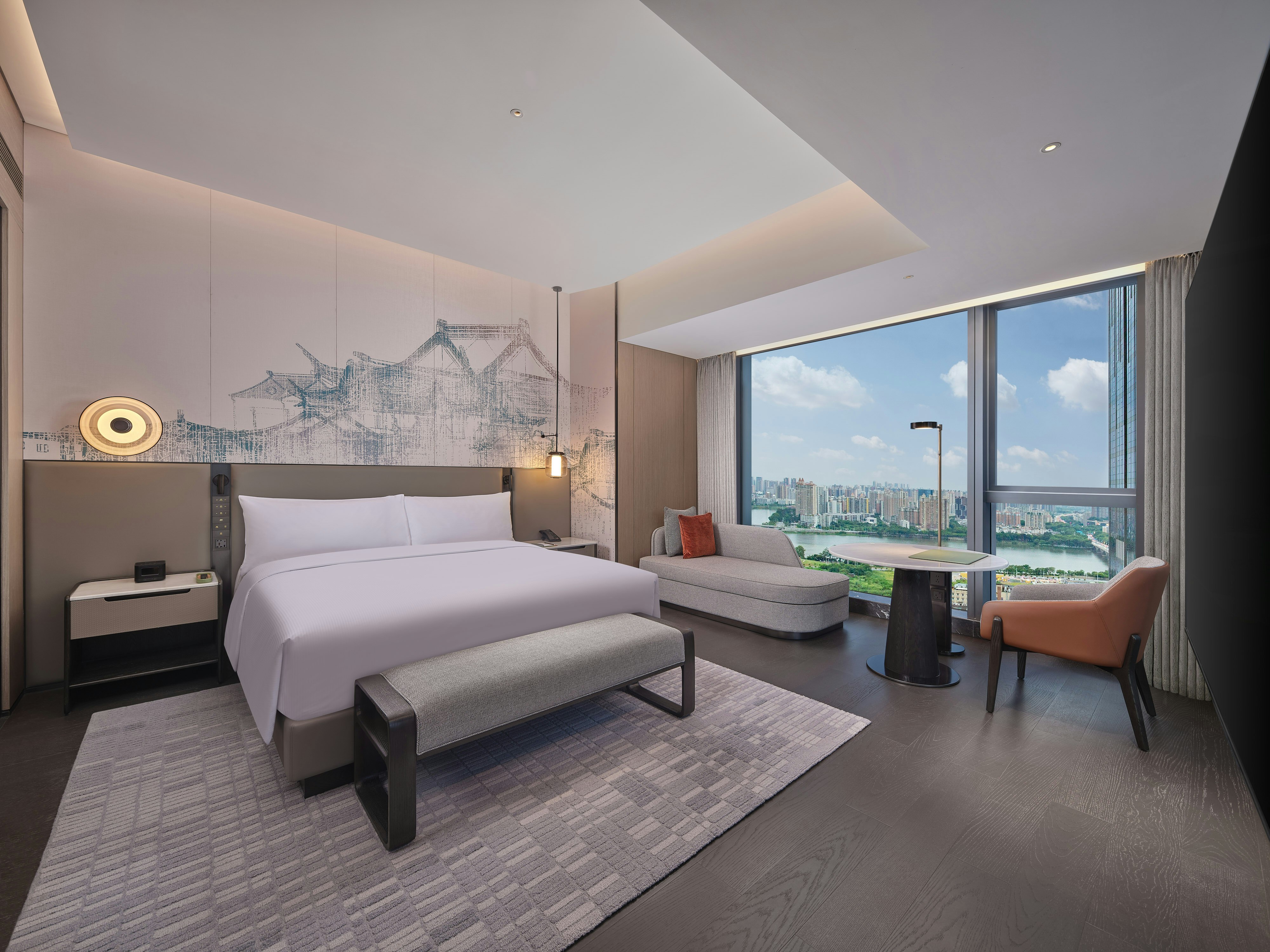 غرفة ديلوكس تنفيذية بسرير كينج، Hilton Huizhou 2/3