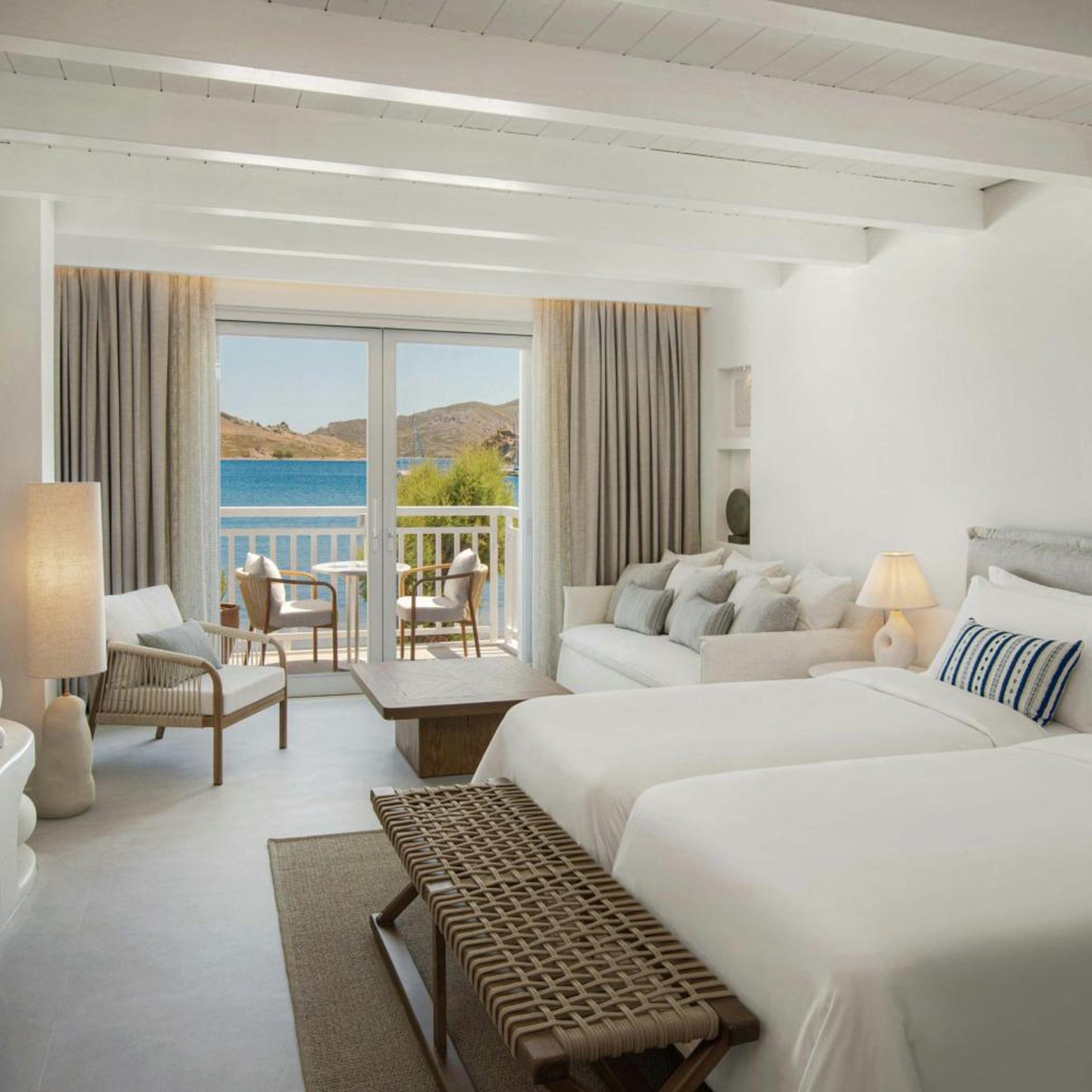 Aegean, Suite, Beach Front, Ocean View, Sofa