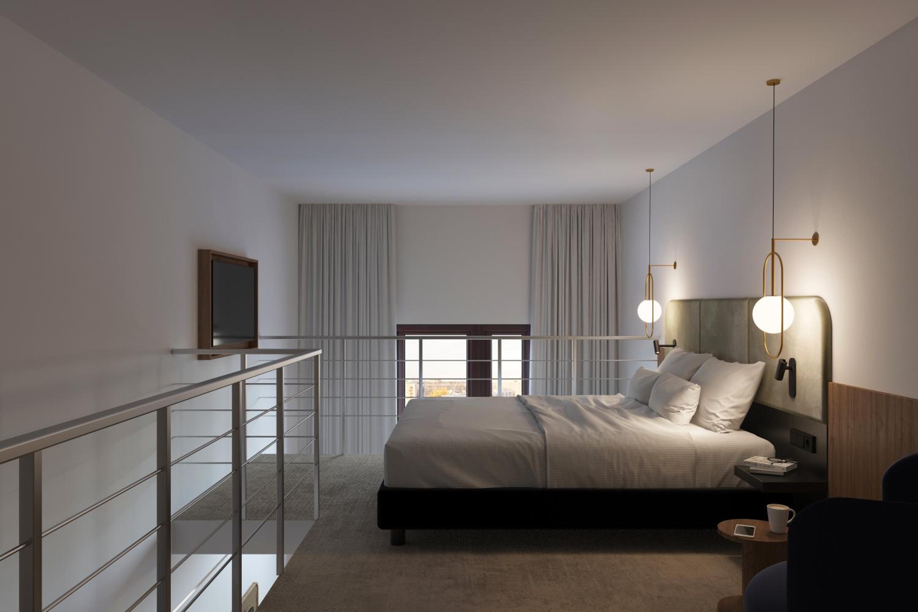 1 Bedroom, Mezzanine, Superior, Suite, Queen Bed, Sofa
