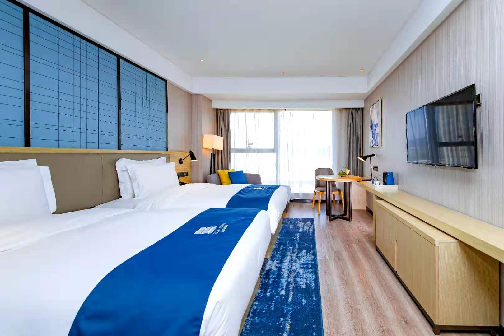 غرفة كومفورت بسريرين منفصلين، Echarm Hotel Xiantao Yuantai Weilaicheng 1/1