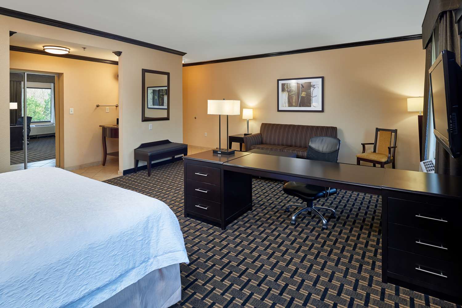 جناح استوديو بسرير كينج مع أريكة، Hampton Inn and Suites Longview North 2/6