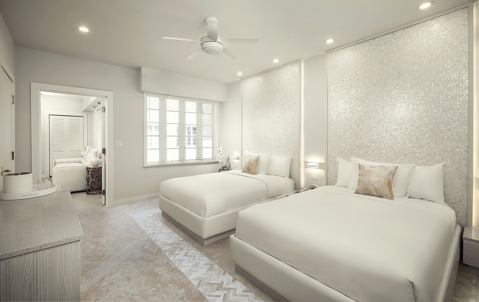 Courtyard, Suite, 2 Double Beds, Sofa, Accessible