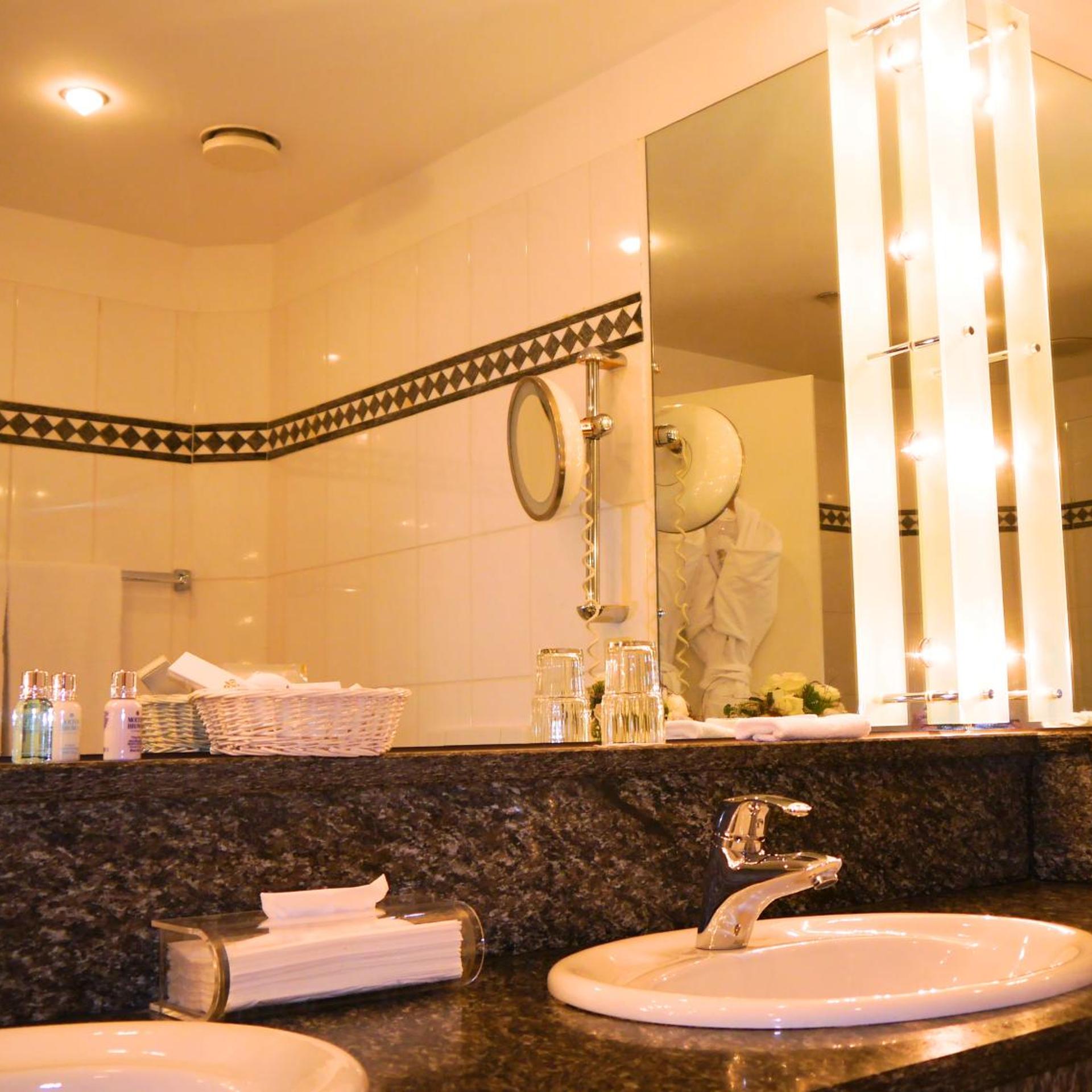 غرفة بسرير مزدوج أو سريرين منفصلين، Villa Hammerschmiede Hotel 10/10
