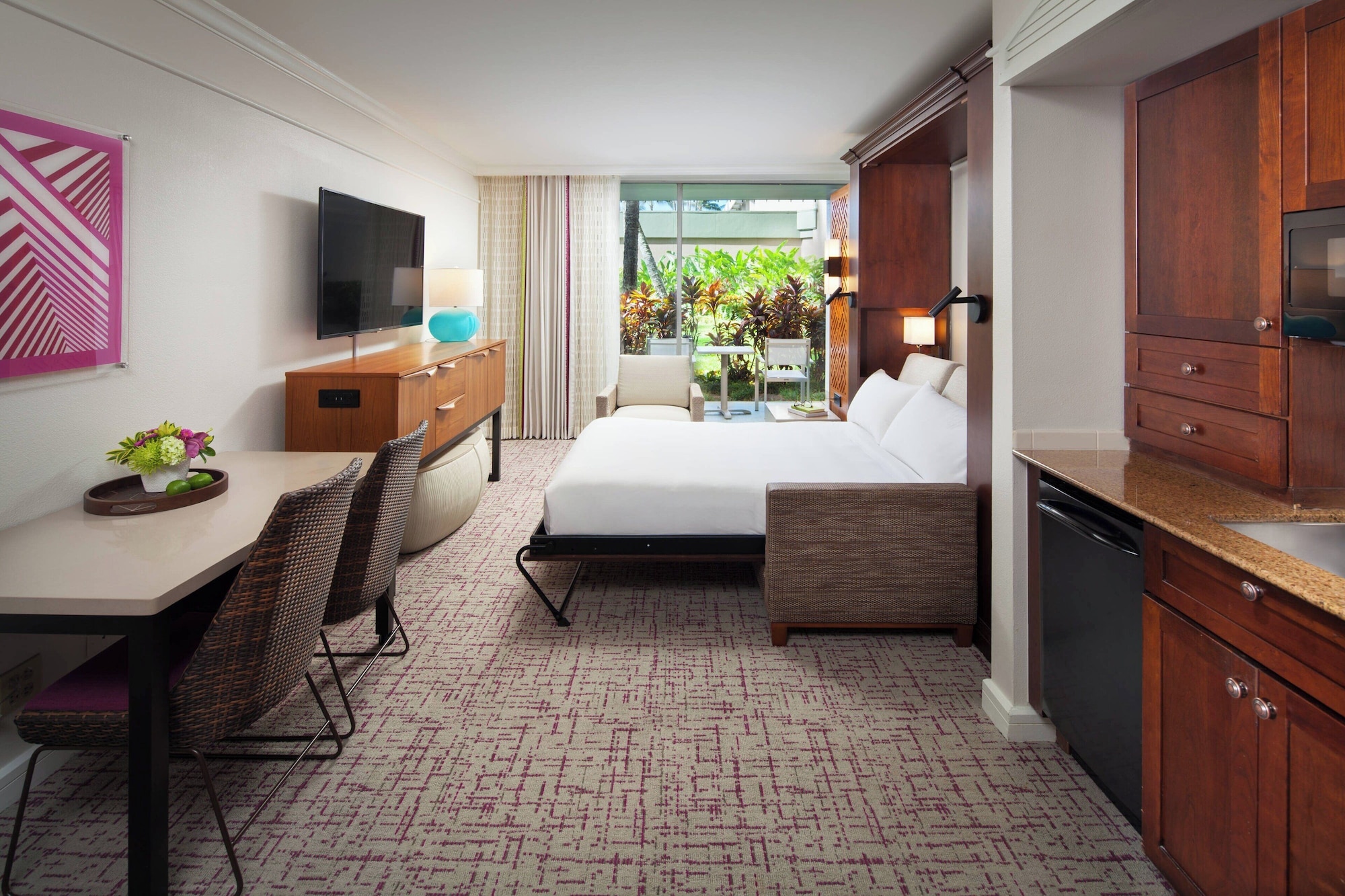 Room, Murphy Bed, Queen Bed, Garden View