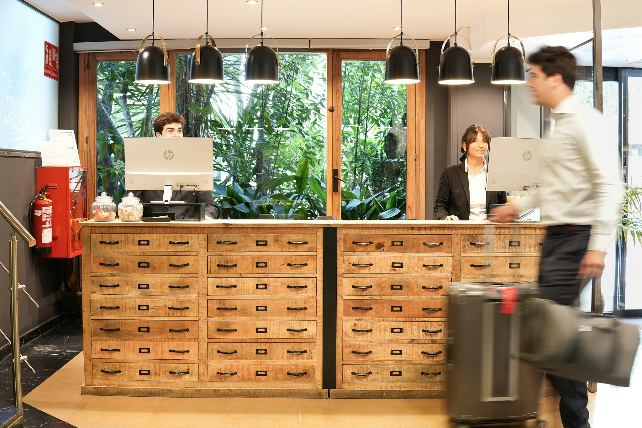 Lobby at Arenas Atiram Hotel, BARCELONA