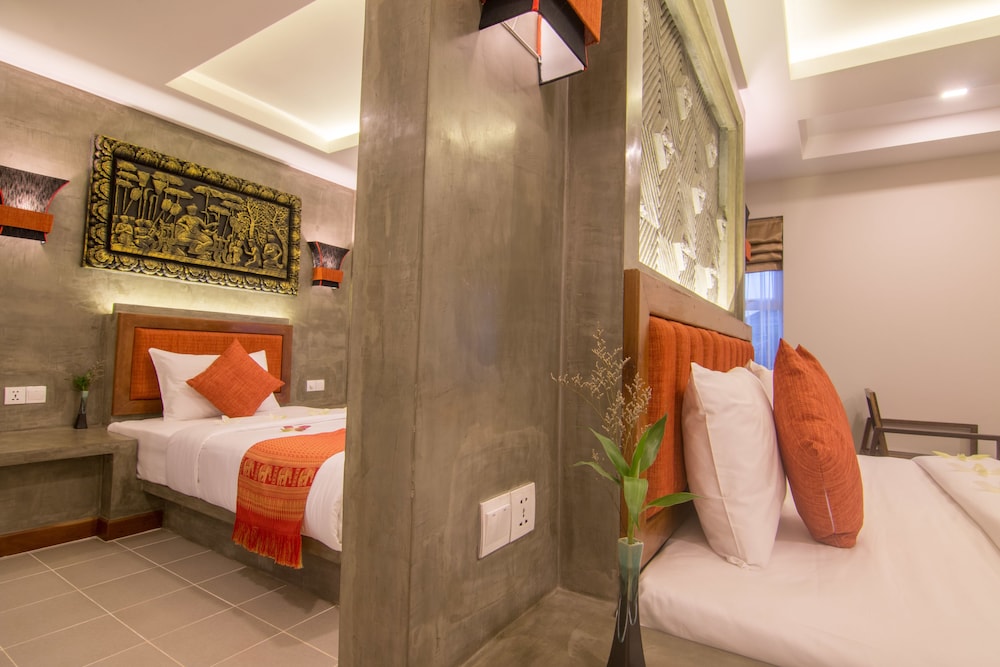 جناح متصل عائلي بسريرين كينج وسرير فردي، Chhaylong Angkor Boutique Hotel 3/6