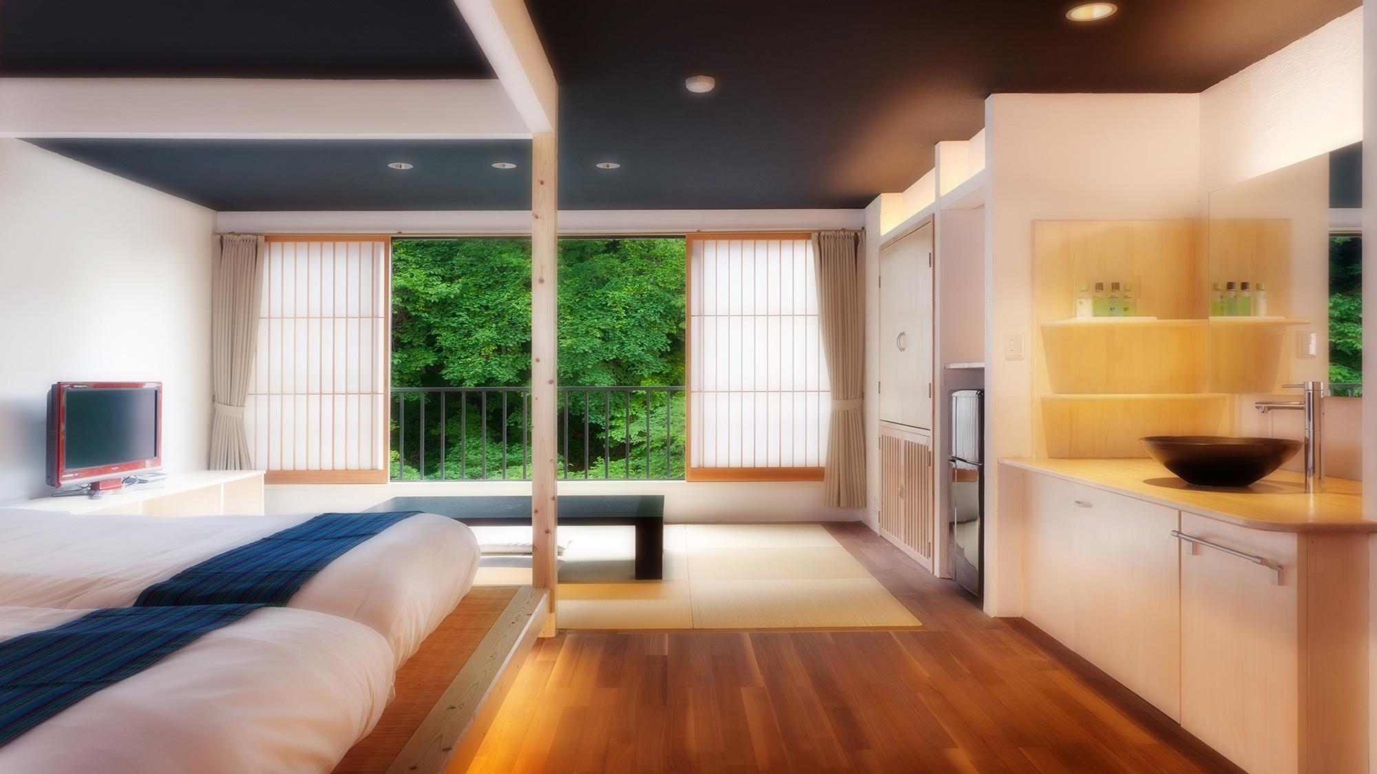 Japanese Western, Japanese, Modern, Forest View, Tatami