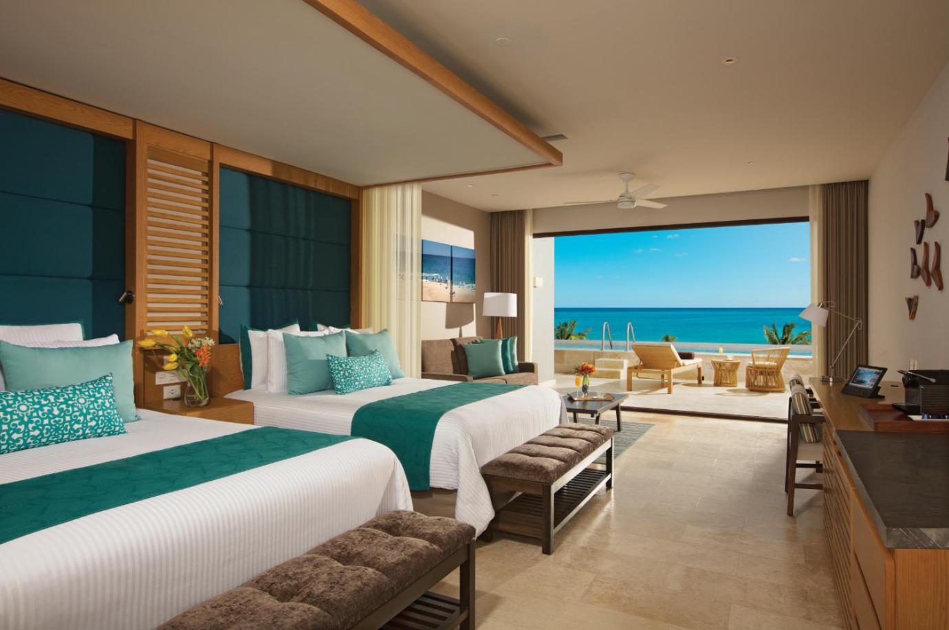 Preferred Club, Swim, Junior Suite, 2 Queen Beds, Ocean View, Adult Only
